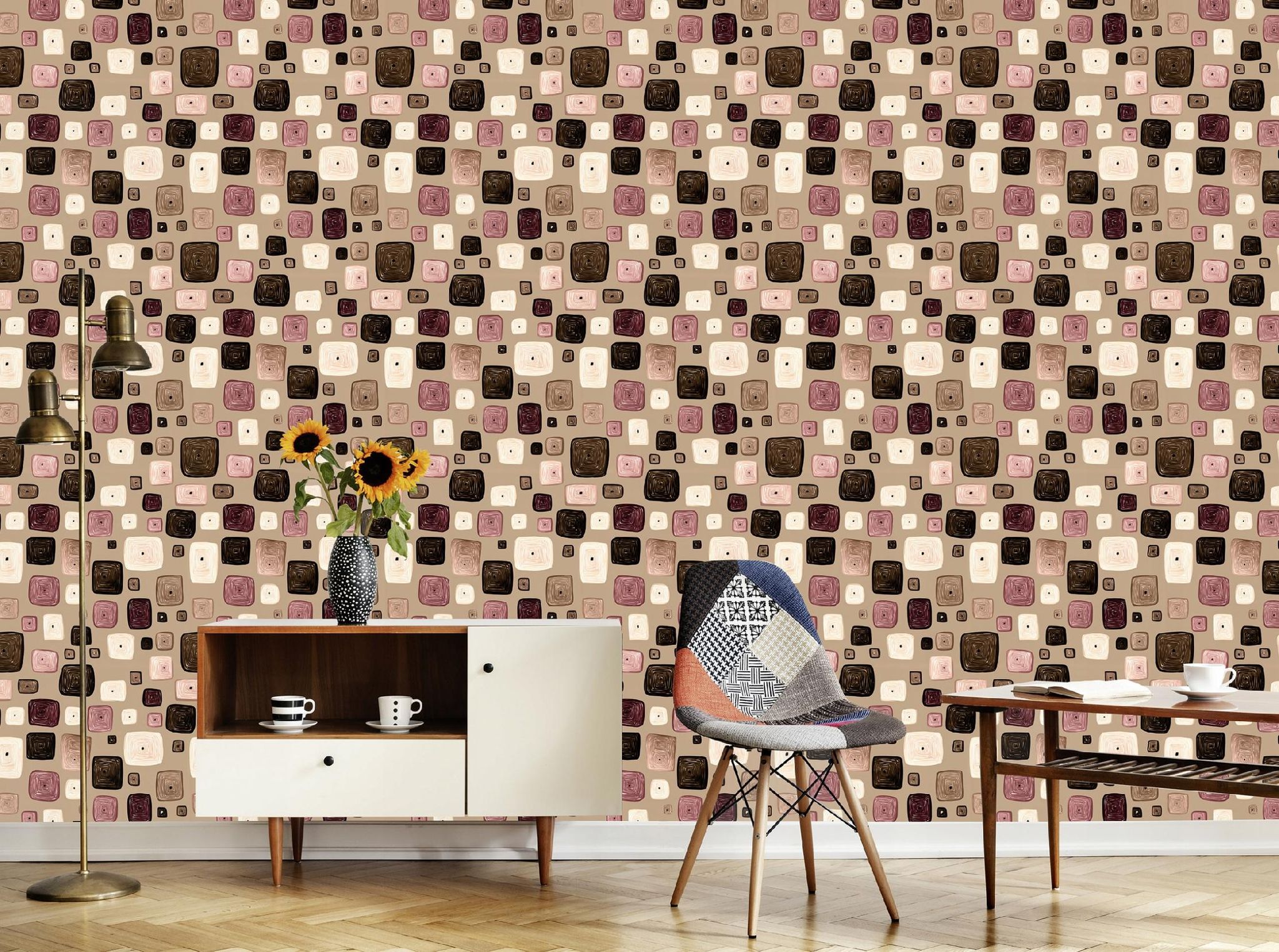 Wallarena Vliestapete Abstrakt Geometrisch Vintage Für Wohnzimmer Und Schlafzimmer, 10 M X 50 Cm – Inkl. Kleister & Anleitung