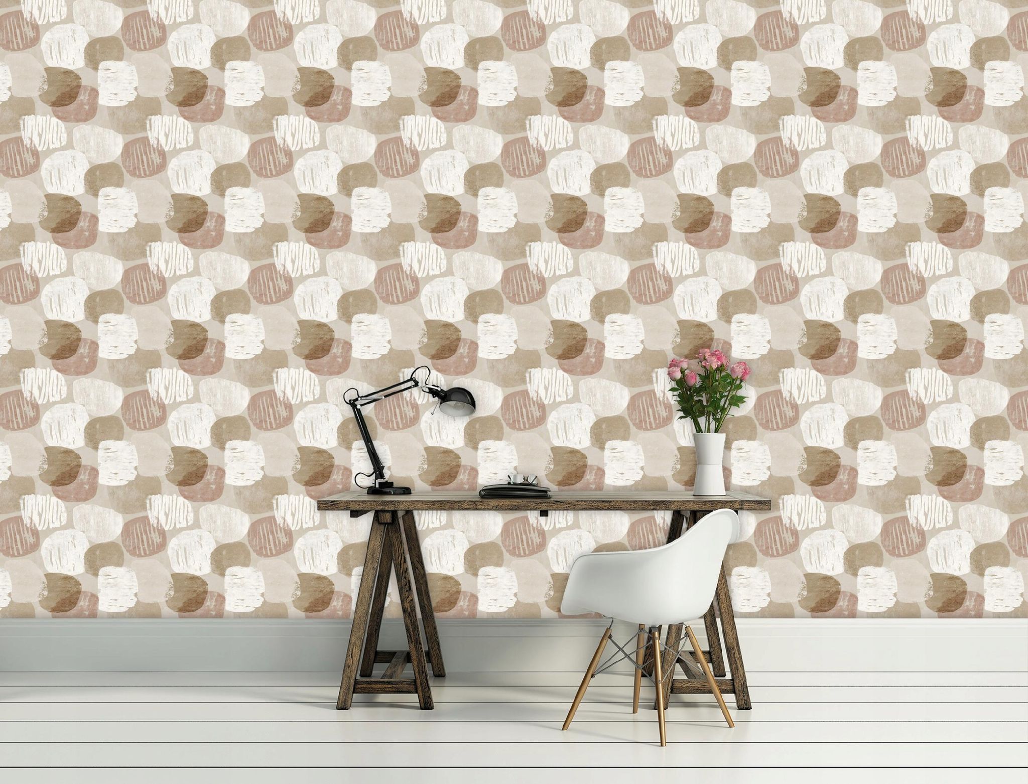 Wallarena Vliestapete Beige Abstrakt Kunst Deco, Für Wohnzimmer Und Schlafzimmer, 10 M X 50 Cm – Komplettset Inkl. Kleister & Anleitung