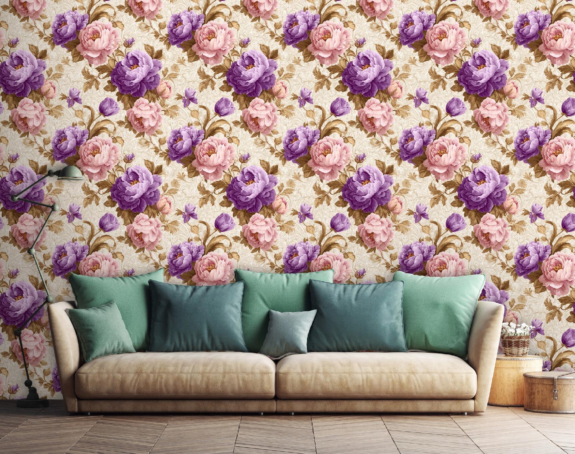 Wallarena Vliestapete Vintage Blumen, Für Wohnzimmer Und Schlafzimmer, 10 M X 50 Cm – Komplettset Inkl. Kleister & Anleitung