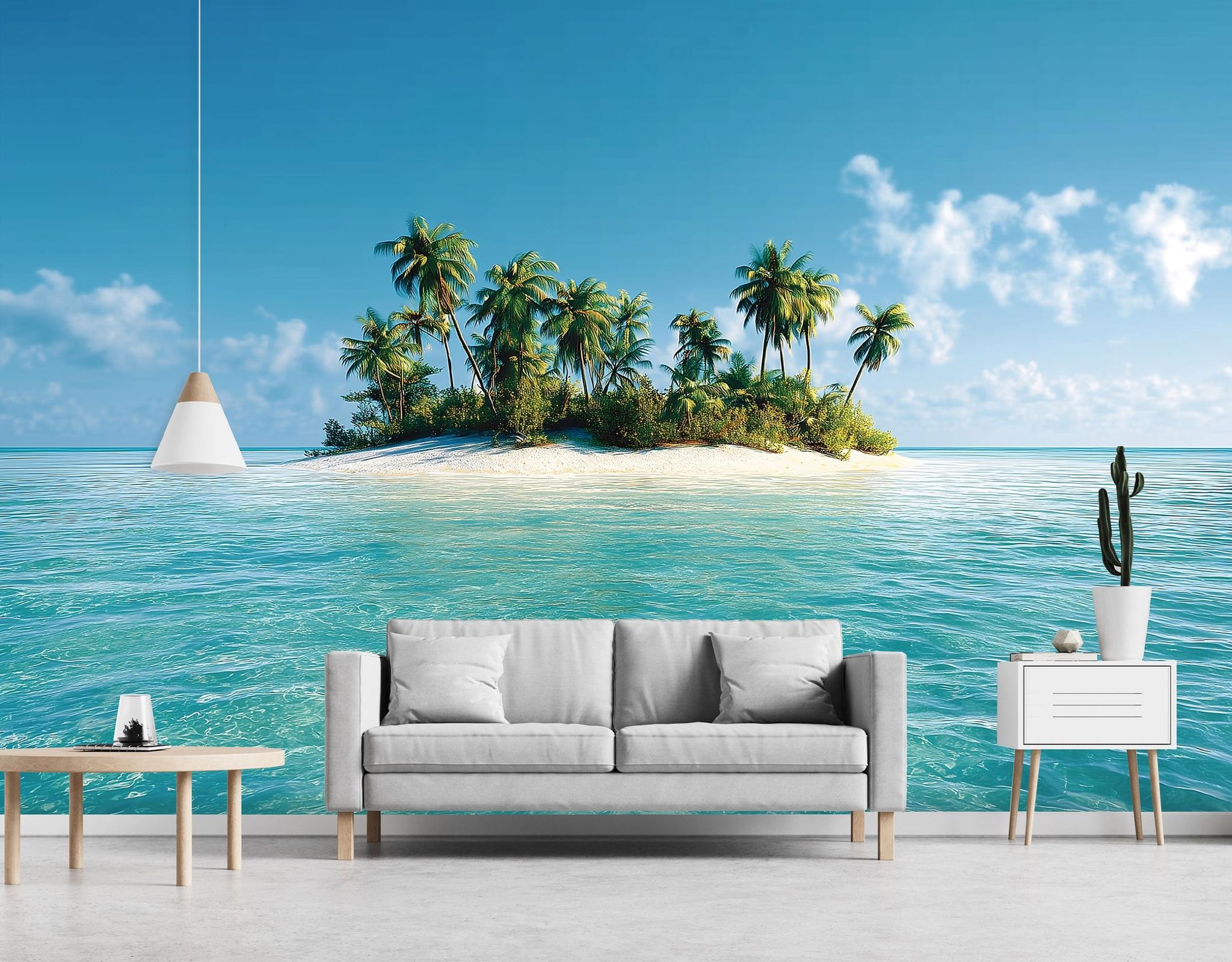 Fototapete Insel Palmen Ozean, Für Wohnzimmer Und Schlafzimmer, 150 X 105 Cm – Komplettset Inkl. Kleister & Anleitung
