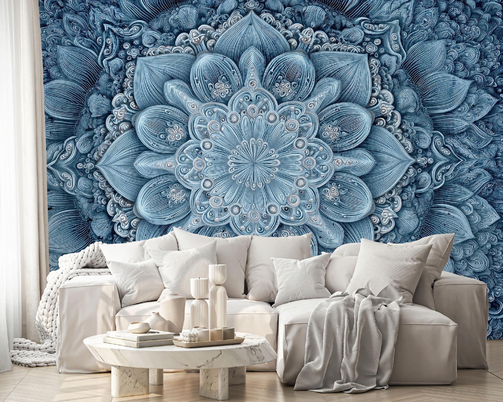 Fototapete Mandala Abstrakt, Für Wohnzimmer Und Schlafzimmer, 200 X 140 Cm – Komplettset Inkl. Kleister & Anleitung
