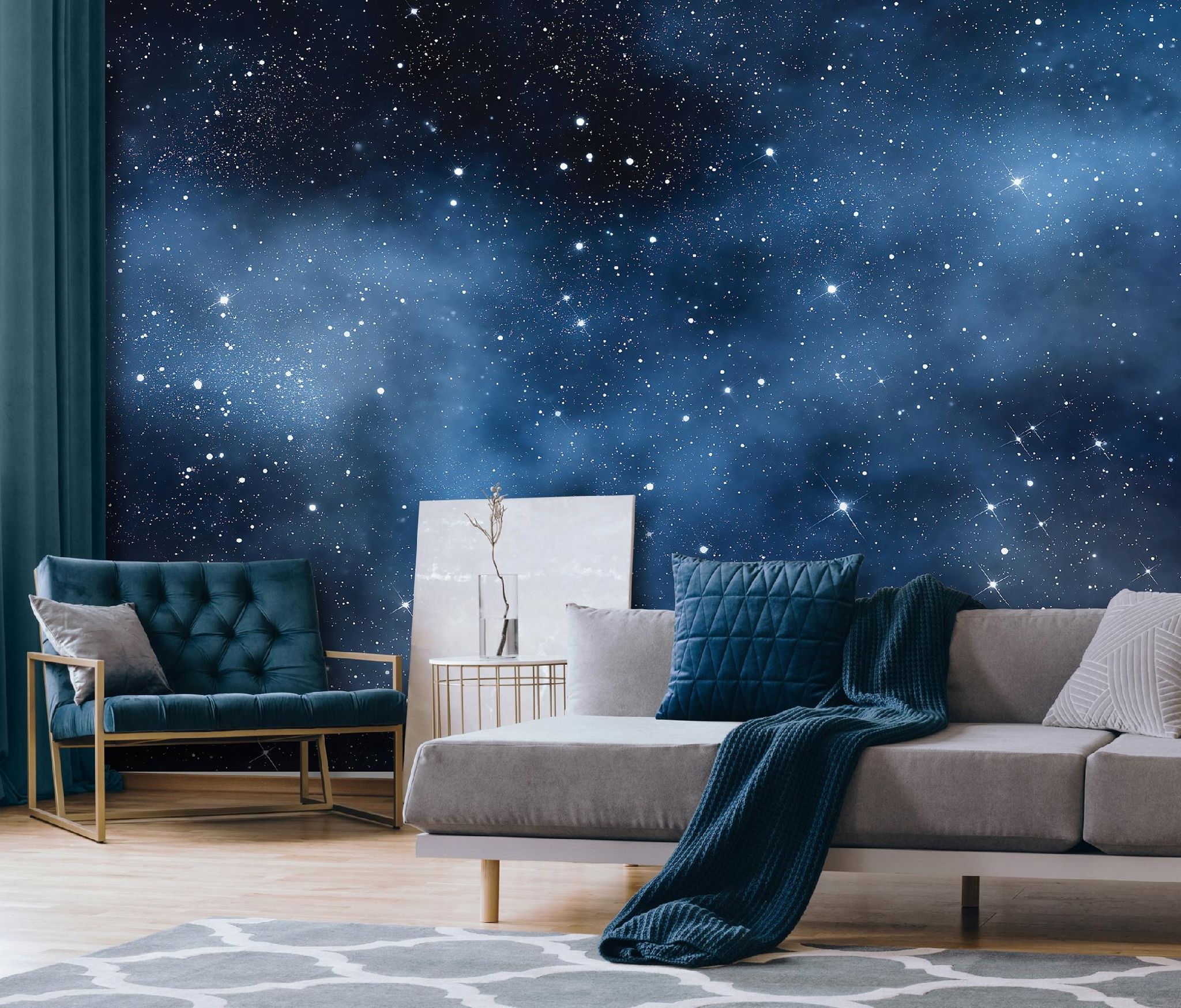 Fototapete Weltraum Sterne Himmel, Für Kinderzimmer, 150 X 105 Cm – Komplettset Inkl. Kleister & Anleitung