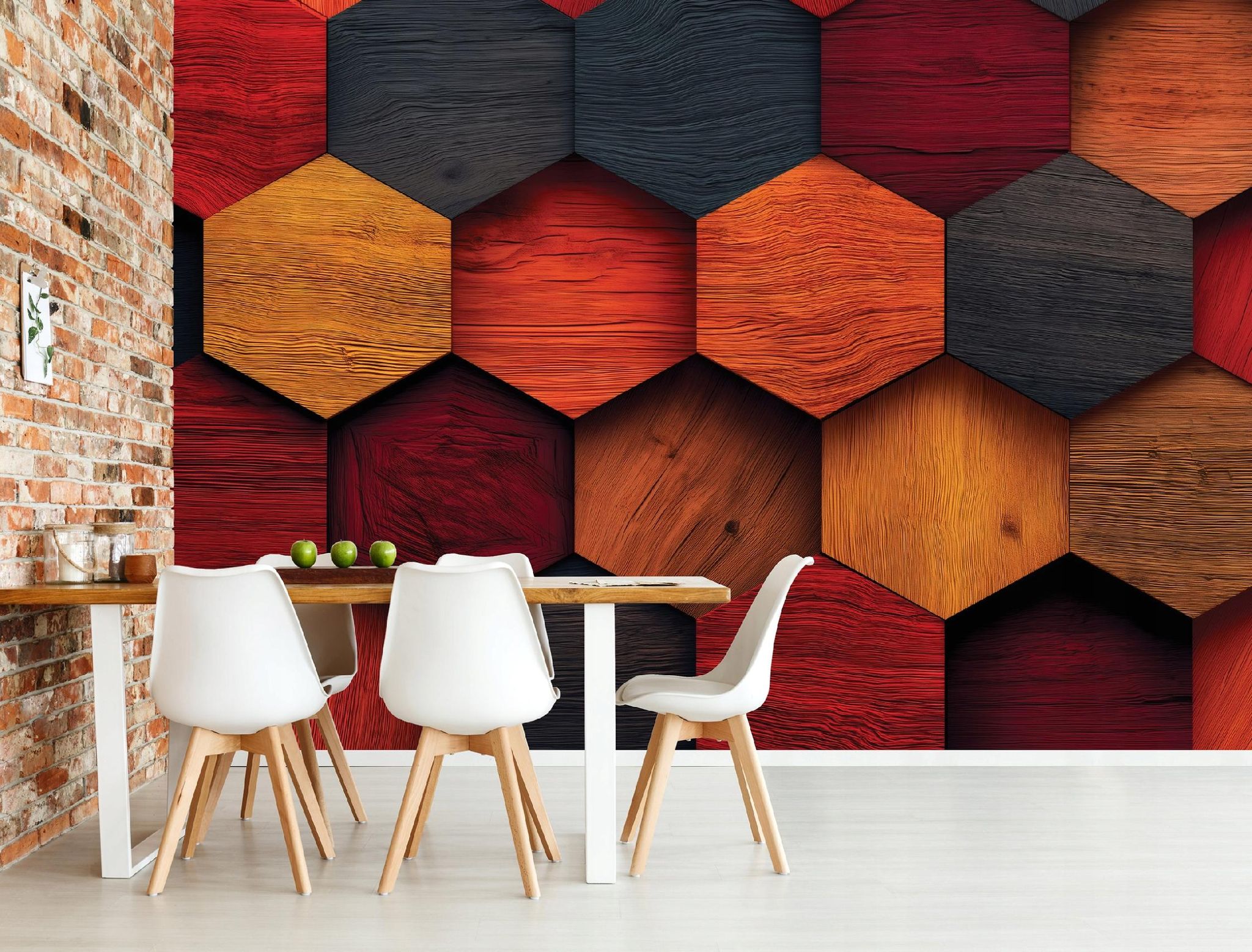 Fototapete Holz Geometrisch Holzbretter, Für Wohnzimmer Und Schlafzimmer, 300 X 210 Cm – Komplettset Inkl. Kleister & Anleitung
