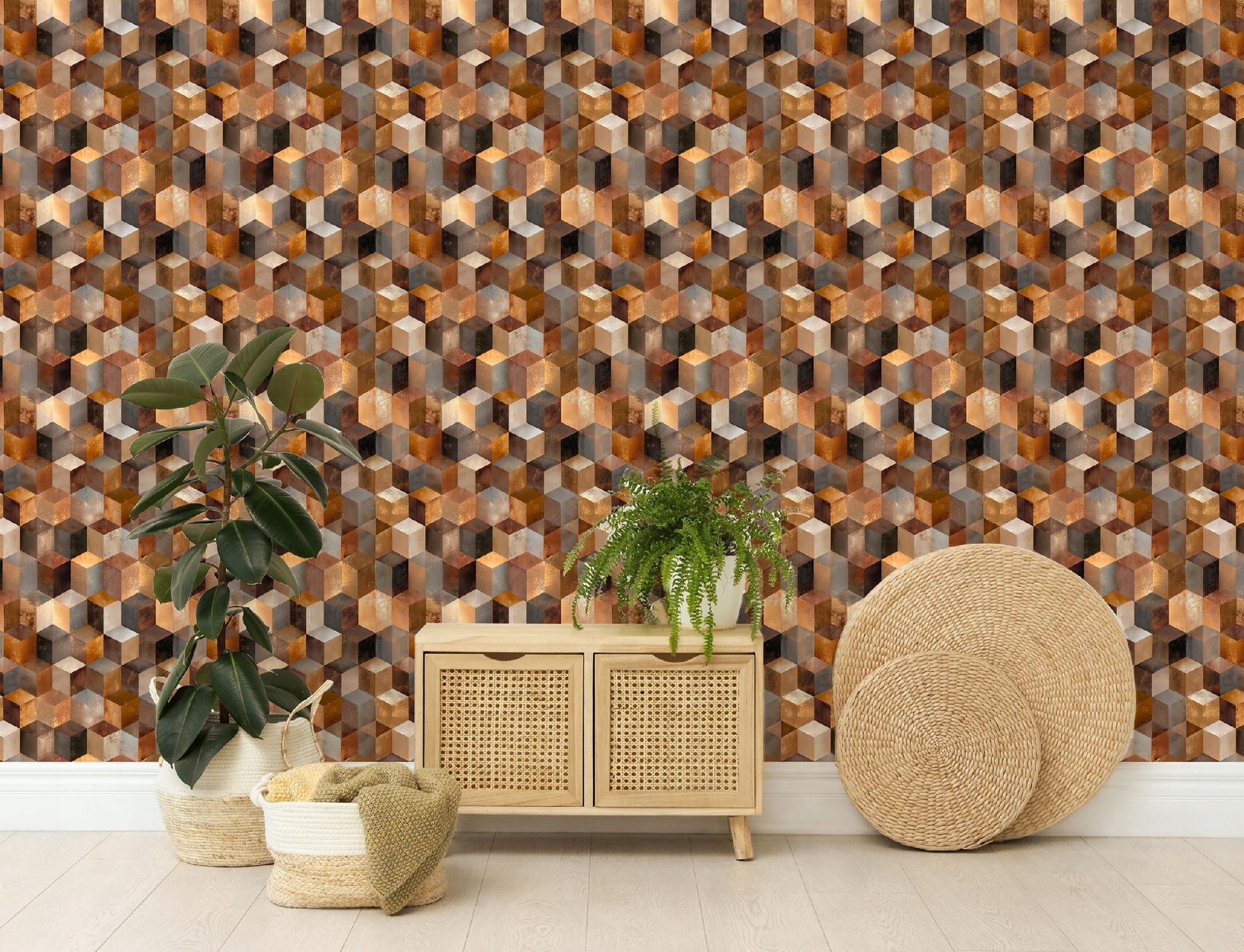 Wallarena Vliestapete Abstrakt Geometrisch Retro Für Wohnzimmer Und Schlafzimmer, 10 M X 50 Cm – Inkl. Kleister & Anleitung