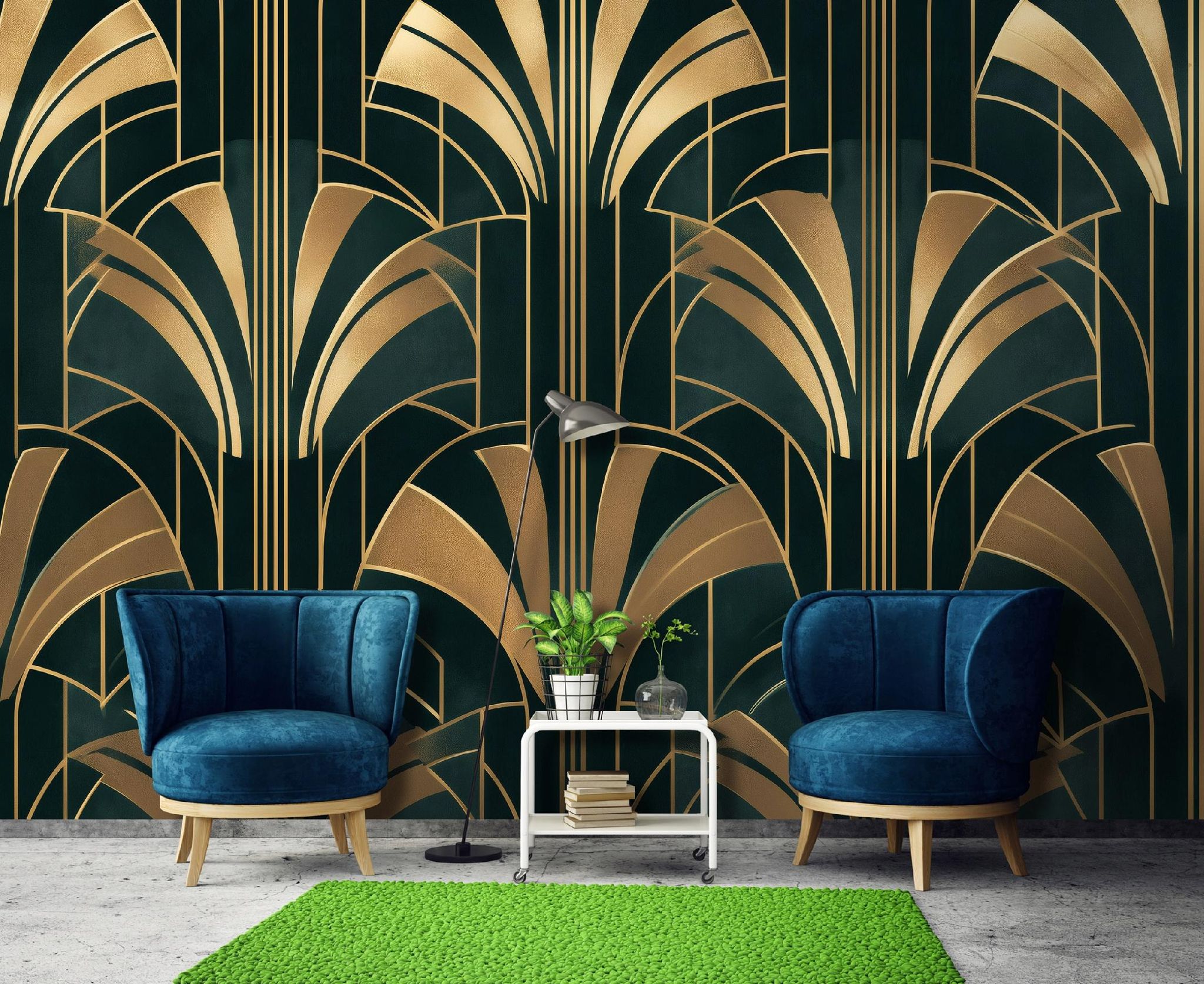 Fototapete Kunst Deco Gold Abstrakt, Für Wohnzimmer Und Schlafzimmer, 150 X 105 Cm – Komplettset Inkl. Kleister & Anleitung