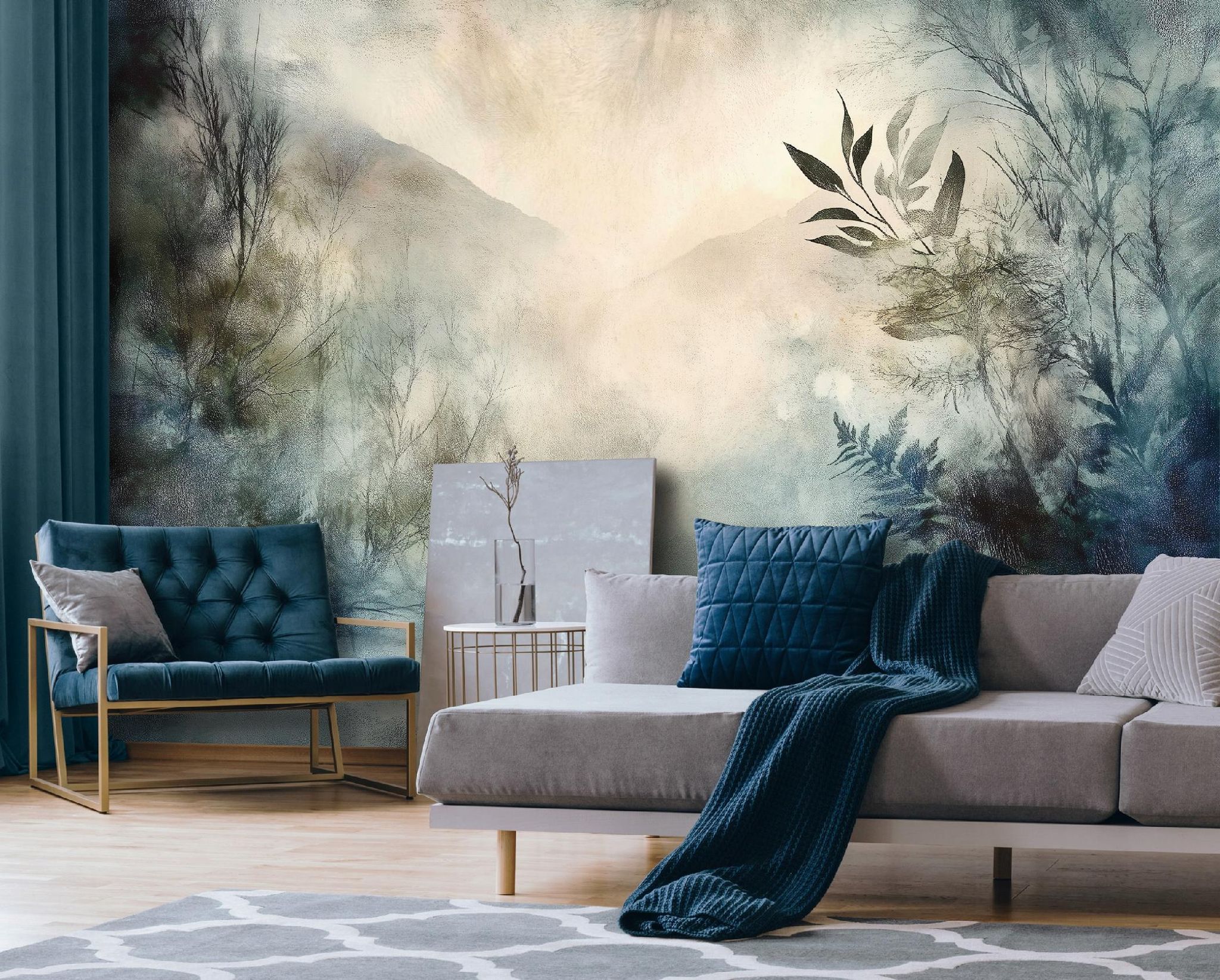 Fototapete Beton Berge Natur, Für Wohnzimmer Und Schlafzimmer, 250 X 175 Cm – Komplettset Inkl. Kleister & Anleitung