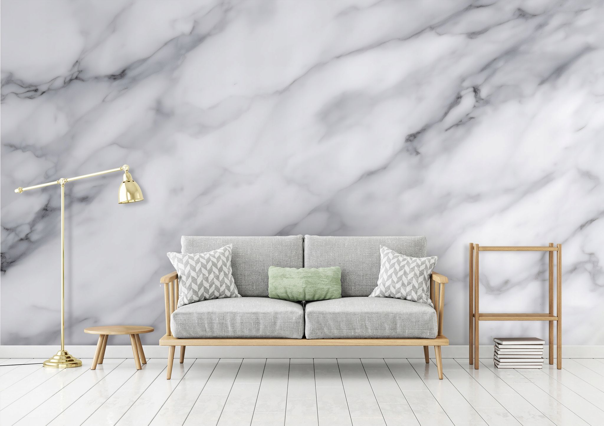 Fototapete Marmor Weiß Grau, Für Wohnzimmer Und Schlafzimmer, 300 X 210 Cm – Komplettset Inkl. Kleister & Anleitung