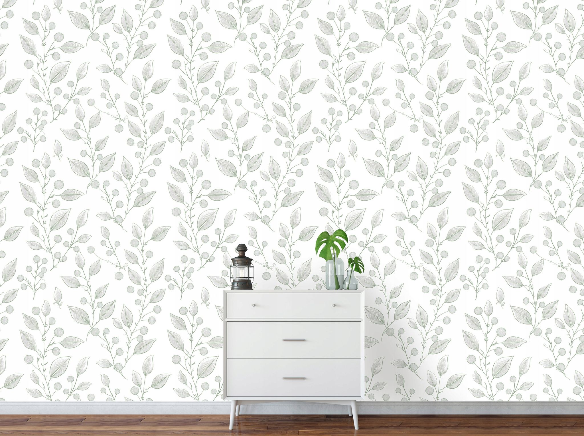 Wallarena Vliestapete Grau Blätter, Für Wohnzimmer Und Schlafzimmer, 10 M X 50 Cm – Komplettset Inkl. Kleister & Anleitung