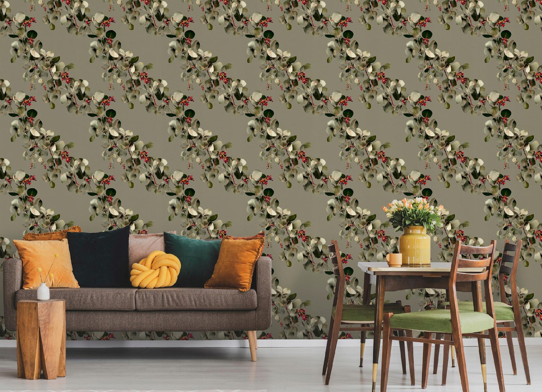 Wallarena Vliestapete Blätter Abstrakt Vintage Für Wohnzimmer Und Schlafzimmer, 10 M X 50 Cm – Inkl. Kleister & Anleitung