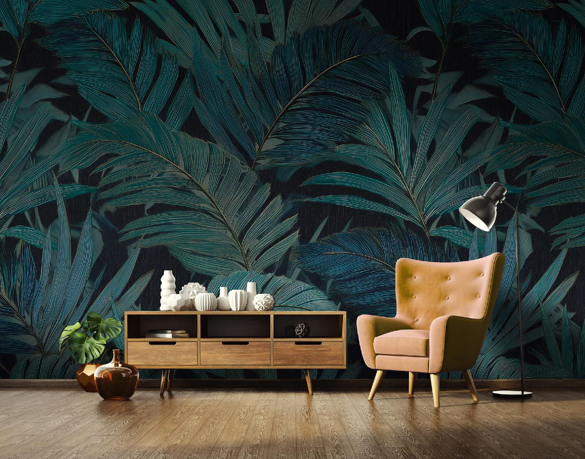 Fototapete Blätter Grün Natur, Für Wohnzimmer Und Schlafzimmer, 350 X 250 Cm – Komplettset Inkl. Kleister & Anleitung