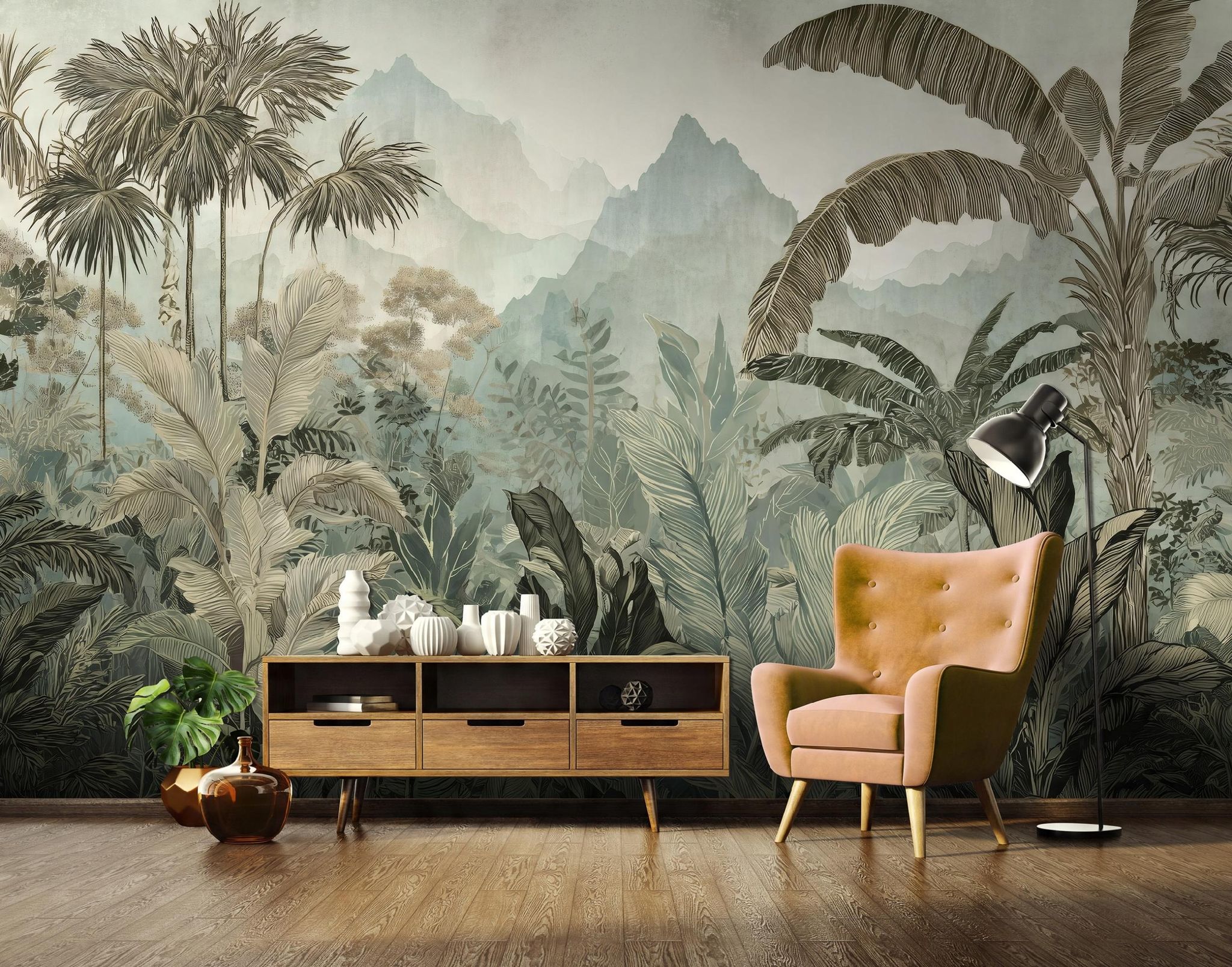 Fototapete Dschungel Wald Tropisch 3d-optik, Für Wohnzimmer Und Schlafzimmer, 300 X 210 Cm – Komplettset Inkl. Kleister & Anleitung