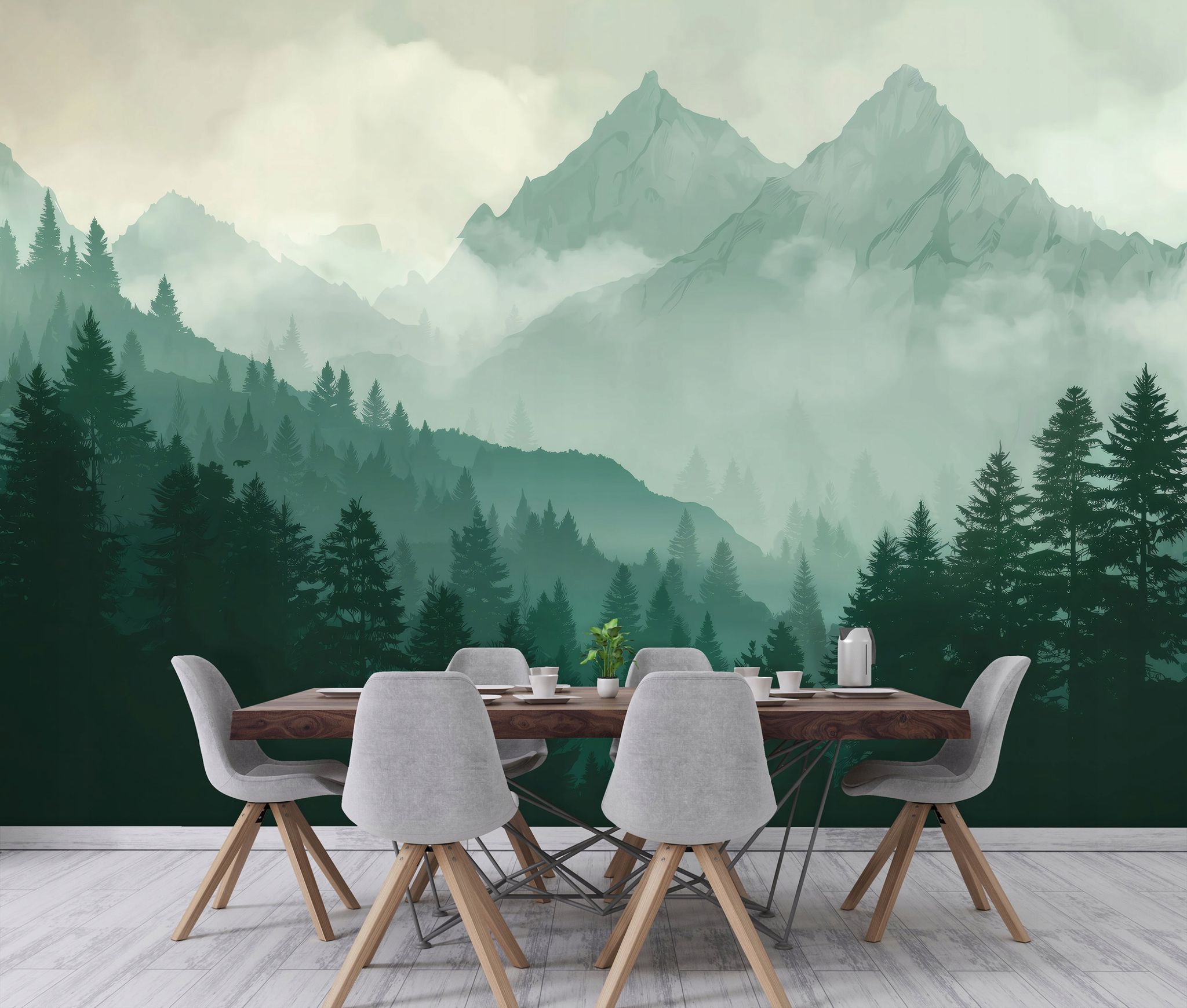 Fototapete Wald Berge Natur Landschaft, Für Wohnzimmer Und Schlafzimmer, 400 X 280 Cm – Komplettset Inkl. Kleister & Anleitung