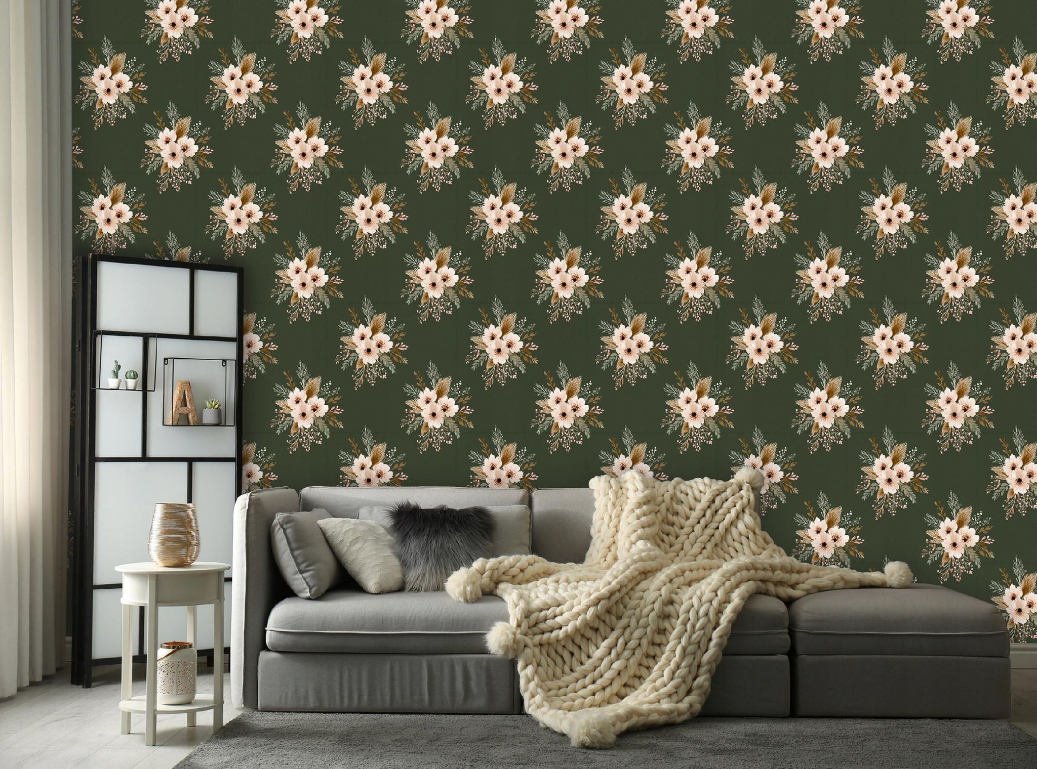 Wallarena Vliestapete Blumen Blätter Boho Vintage Für Wohnzimmer Und Schlafzimmer, 10 M X 50 Cm – Inkl. Kleister & Anleitung