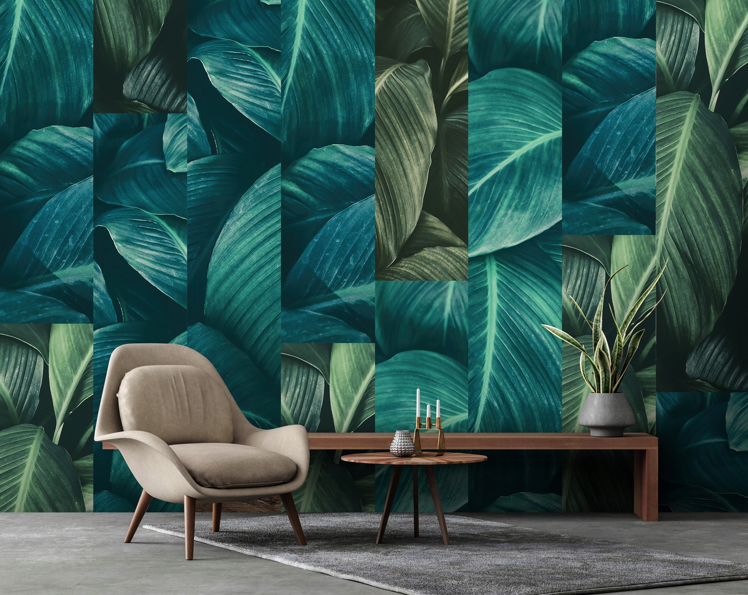 Wallarena Vliestapete Grüne Blätter, Für Wohnzimmer, 10 M X 50 Cm – Inkl. Kleister & Anleitung