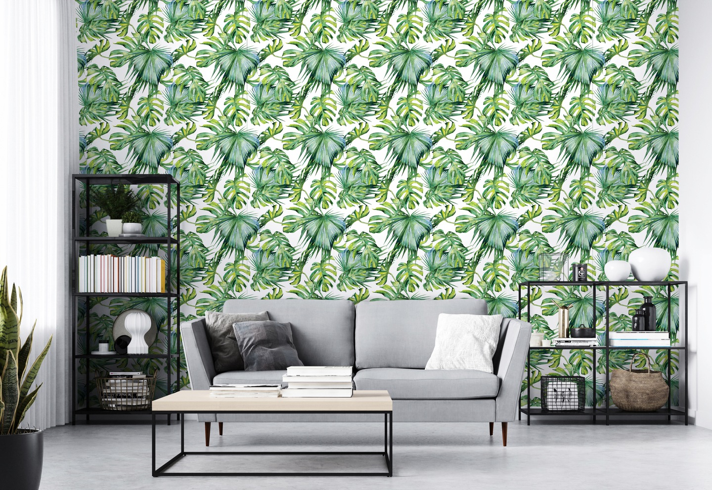 Wallarena Vliestapete Monstera-blätter, Für Wohnzimmer Und Schlafzimmer, 10 M X 50 Cm – Inkl. Kleister & Anleitung
