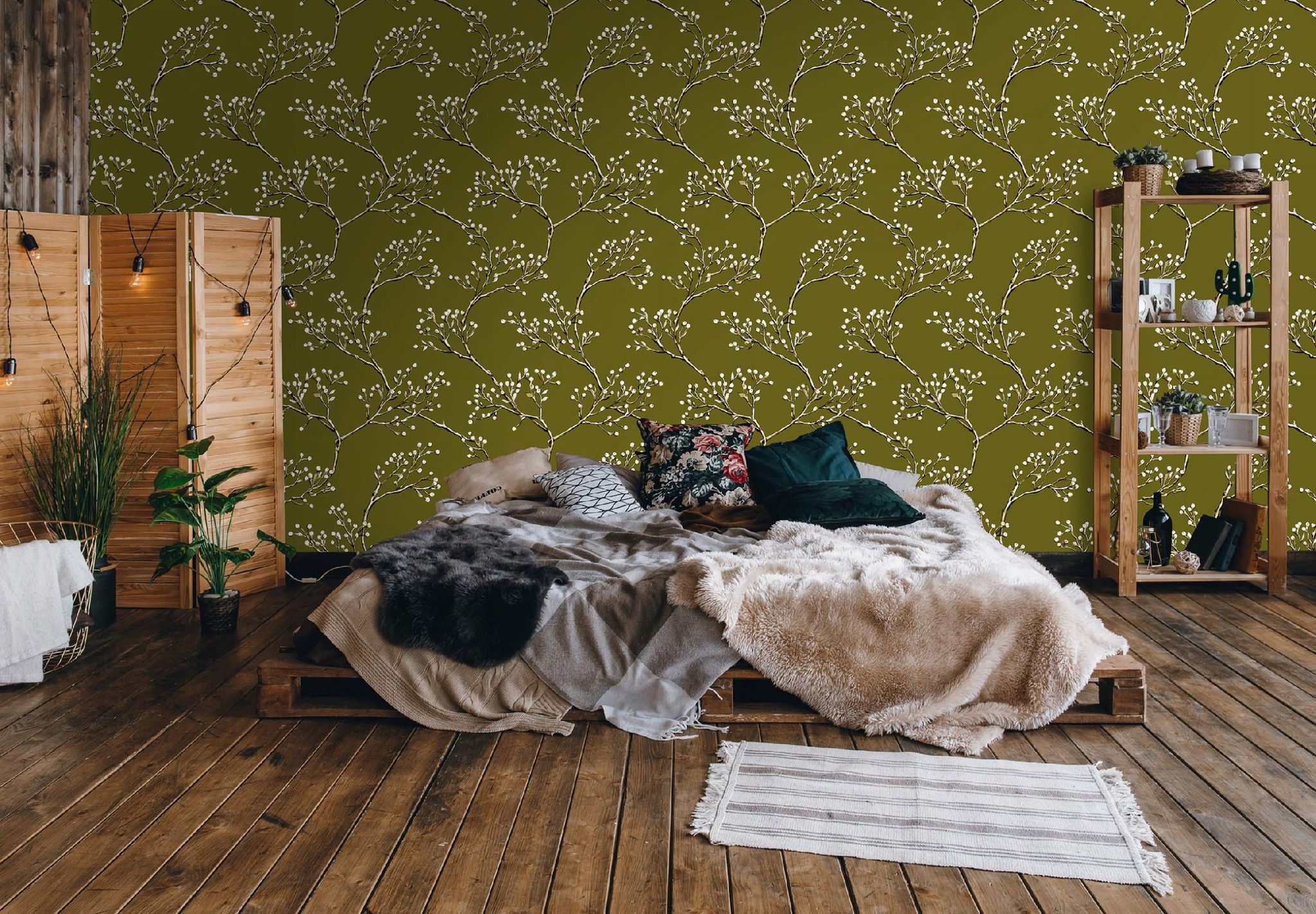 Wallarena Vliestapete Olivenzweige Retro Natur Für Wohnzimmer Und Schlafzimmer, 10 M X 50 Cm – Inkl. Kleister & Anleitung