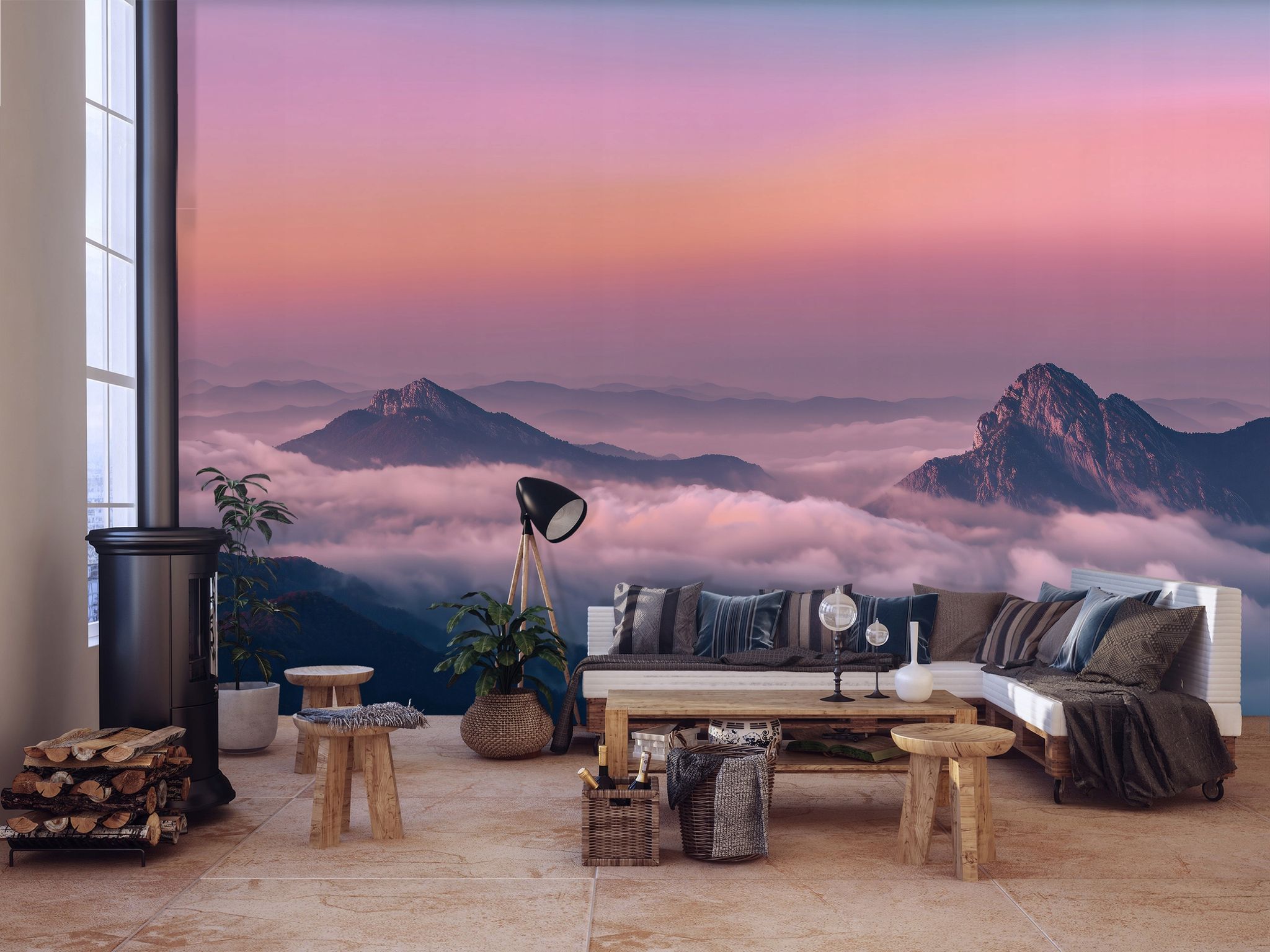 Fototapete Berge Himmel Landschaft 3d-optik, Für Wohnzimmer Und Schlafzimmer, 150 X 105 Cm – Komplettset Inkl. Kleister & Anleitung