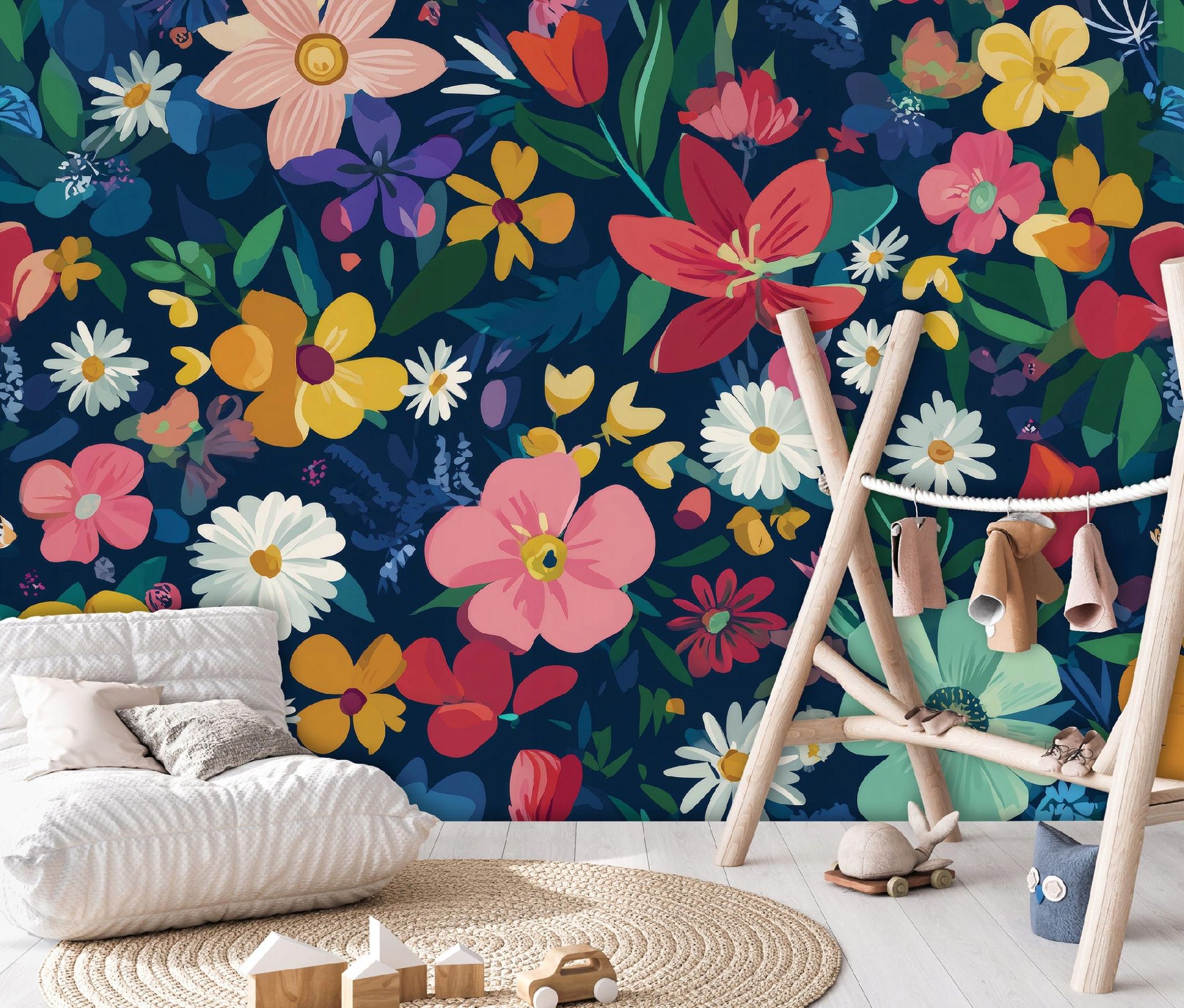 Fototapete Blumen Bunt, Für Kinderzimmer, 300 X 210 Cm – Komplettset Inkl. Kleister & Anleitung