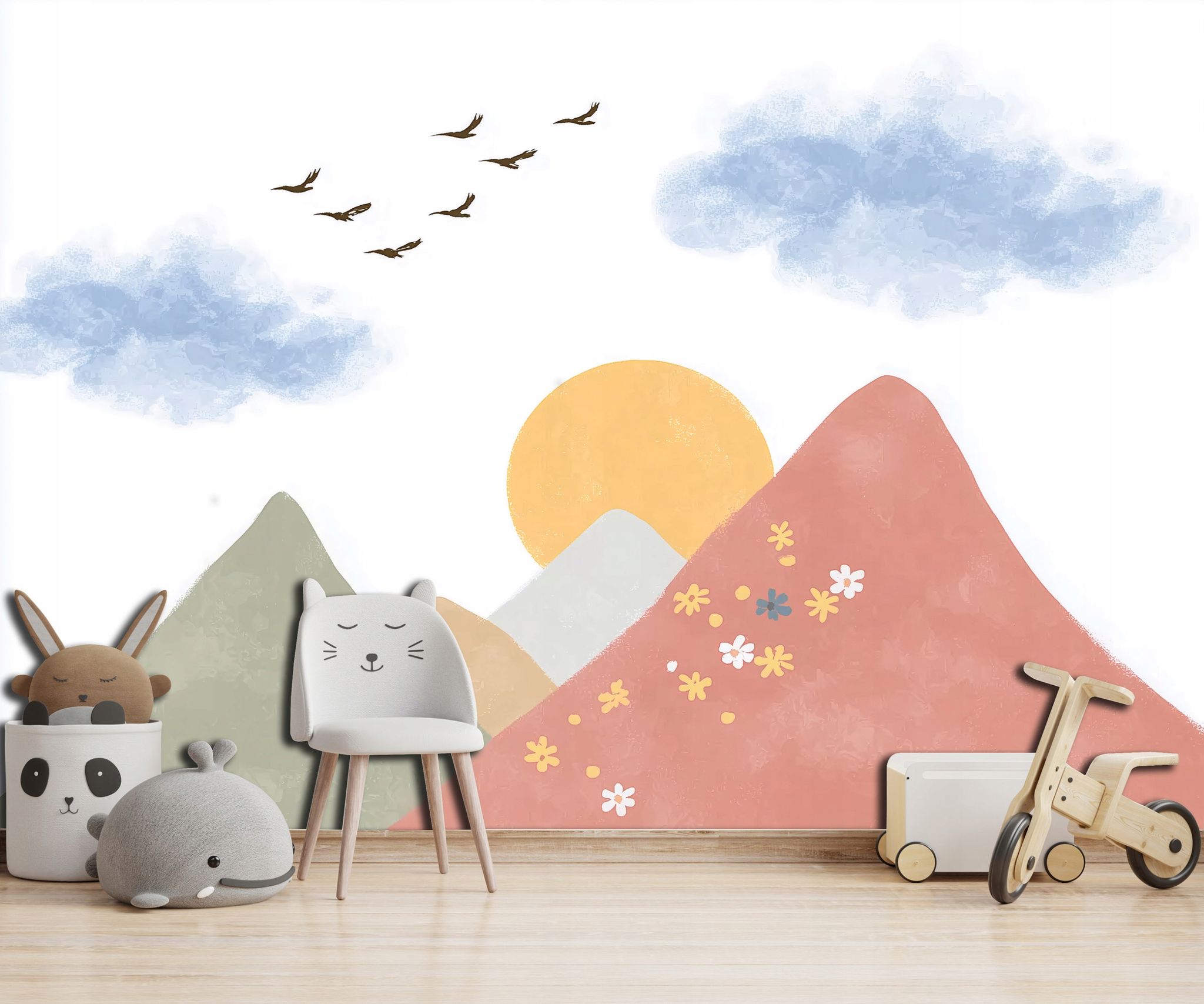 Fototapete Berge, Für Kinderzimmer, 400 X 280 Cm – Komplettset Inkl. Kleister & Anleitung