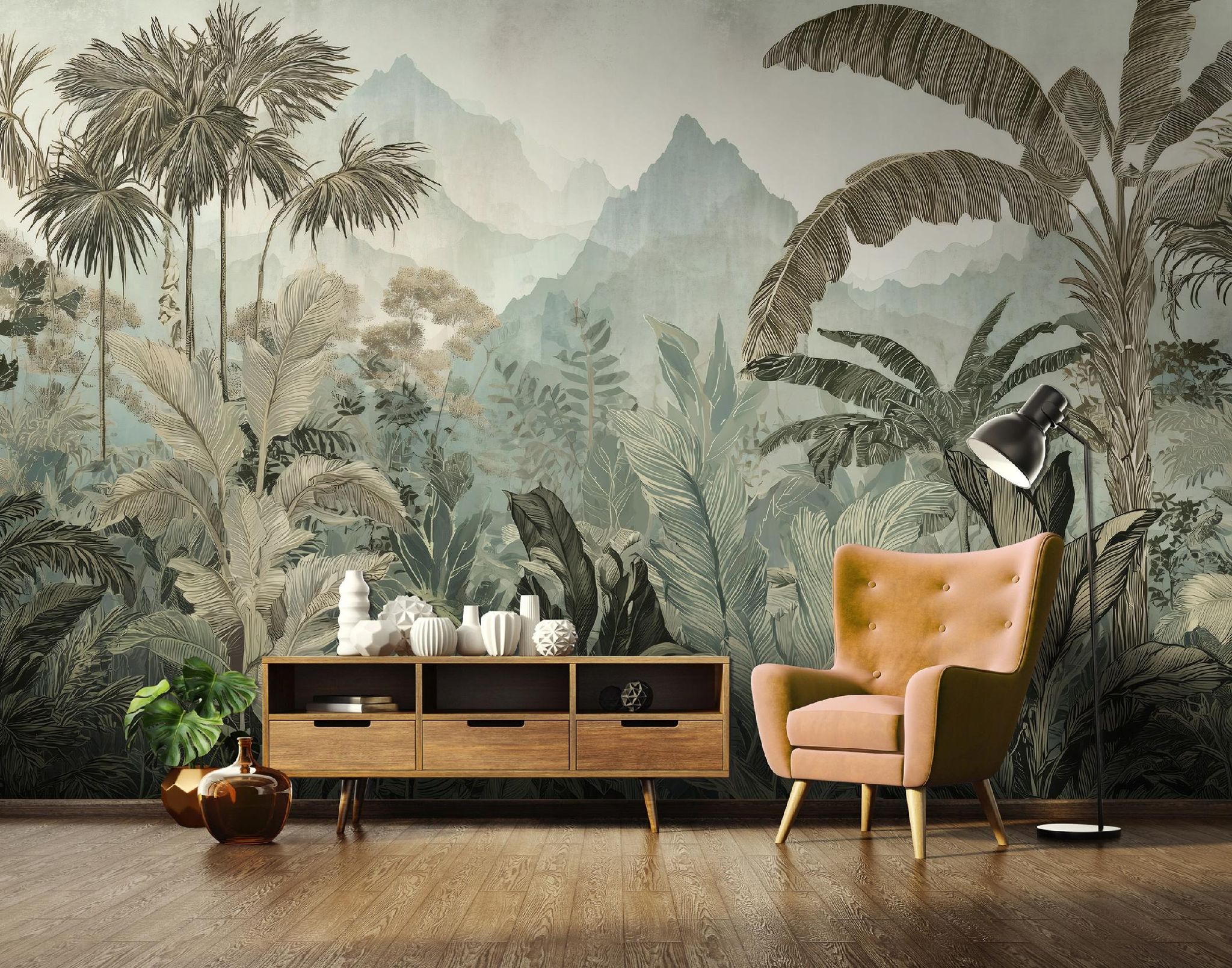 Fototapete Dschungel Wald Tropisch 3d-optik, Für Wohnzimmer Und Schlafzimmer, 200 X 140 Cm – Komplettset Inkl. Kleister & Anleitung