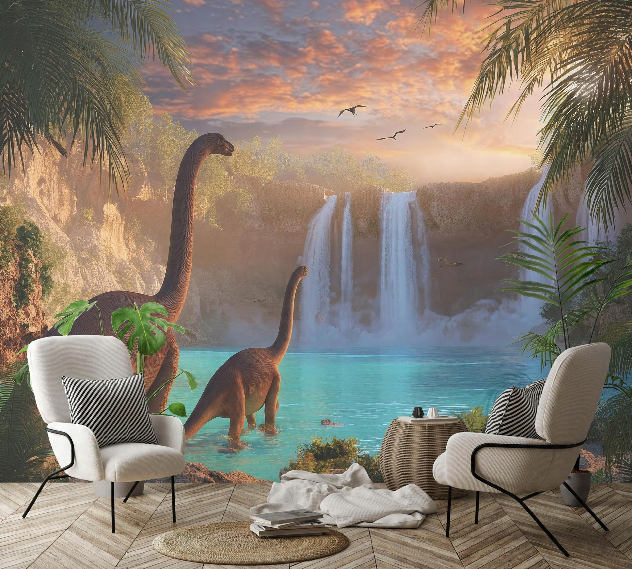 Fototapete Dinosaurier, Für Kinderzimmer, 350 X 250 Cm – Komplettset Inkl. Kleister & Anleitung