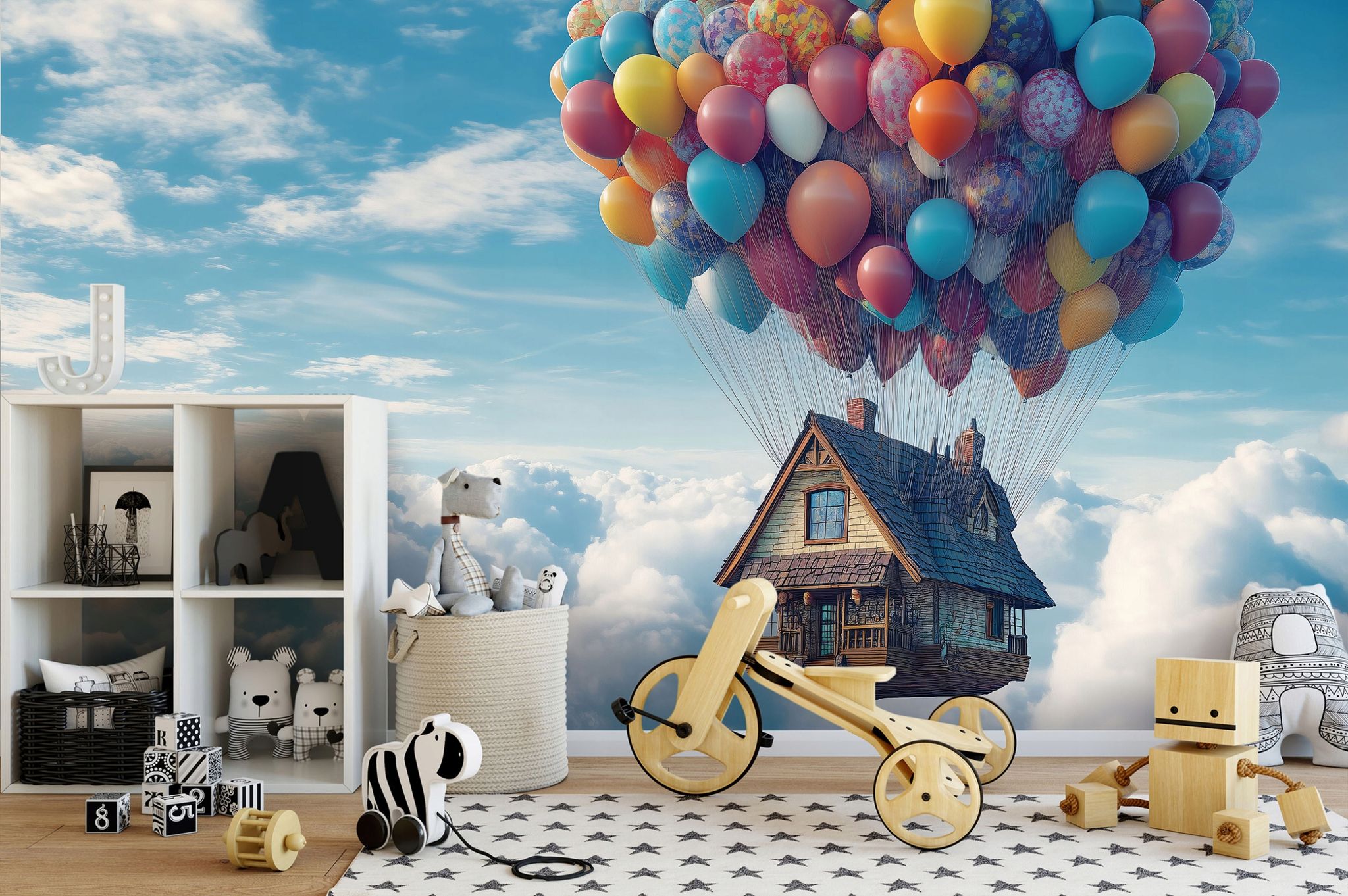 Fototapete Fliegend Haus, Für Kinderzimmer, 250 X 175 Cm – Komplettset Inkl. Kleister & Anleitung