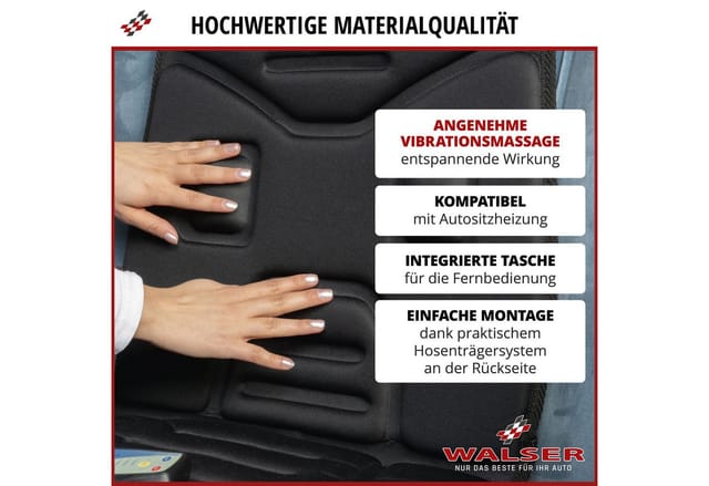 Massagesitzauflage Relax Drive, universale PKW Sitzauflage mit 5 Massageprogrammen