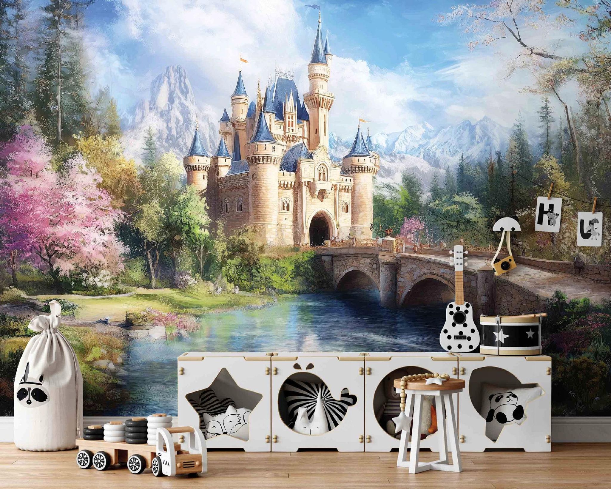 Fototapete Schloss Märchenhaft, Für Kinderzimmer, 200 X 140 Cm – Komplettset Inkl. Kleister & Anleitung