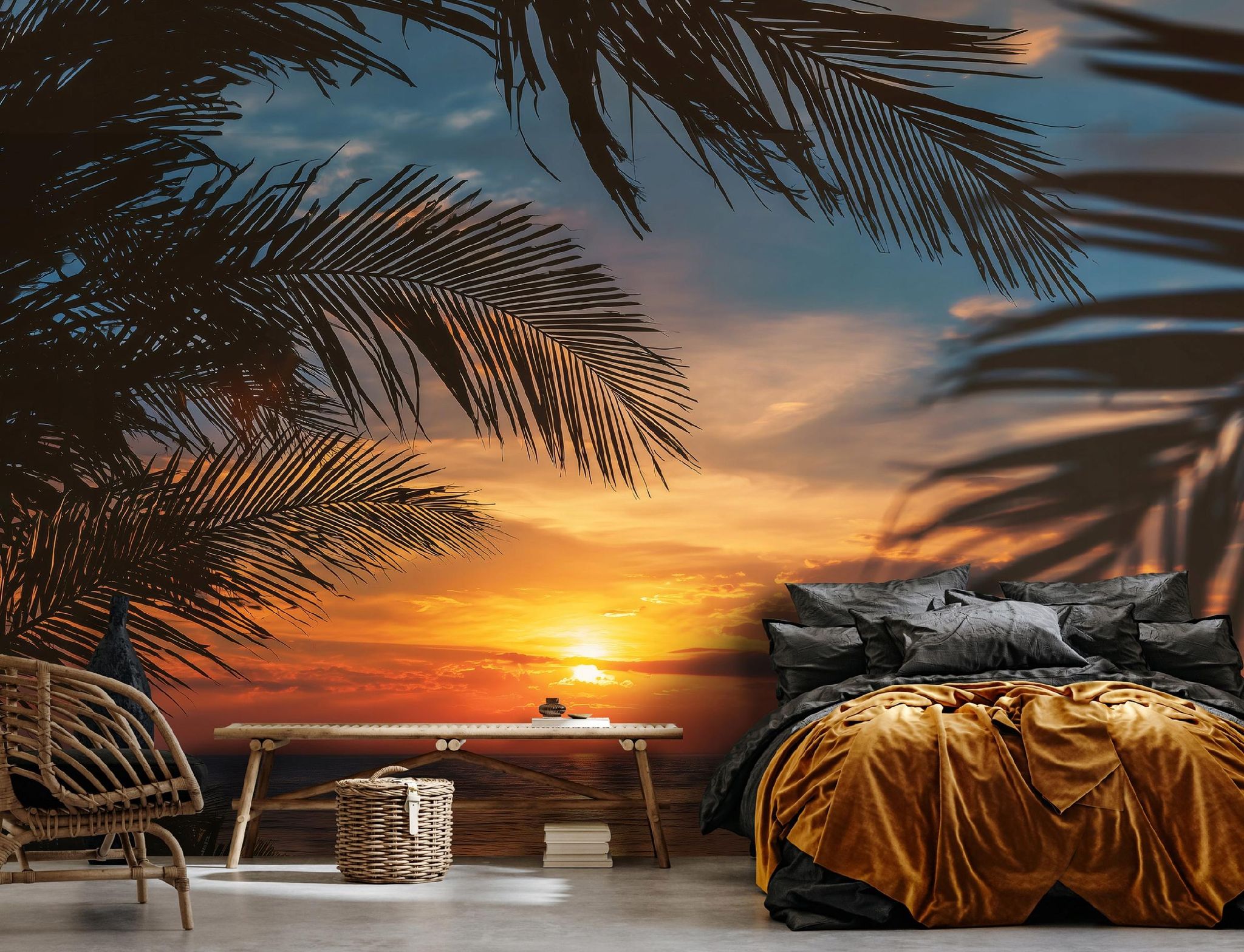 Fototapete Strand Palmen Natur 3d-optik, Für Wohnzimmer Und Schlafzimmer, 150 X 105 Cm – Komplettset Inkl. Kleister & Anleitung