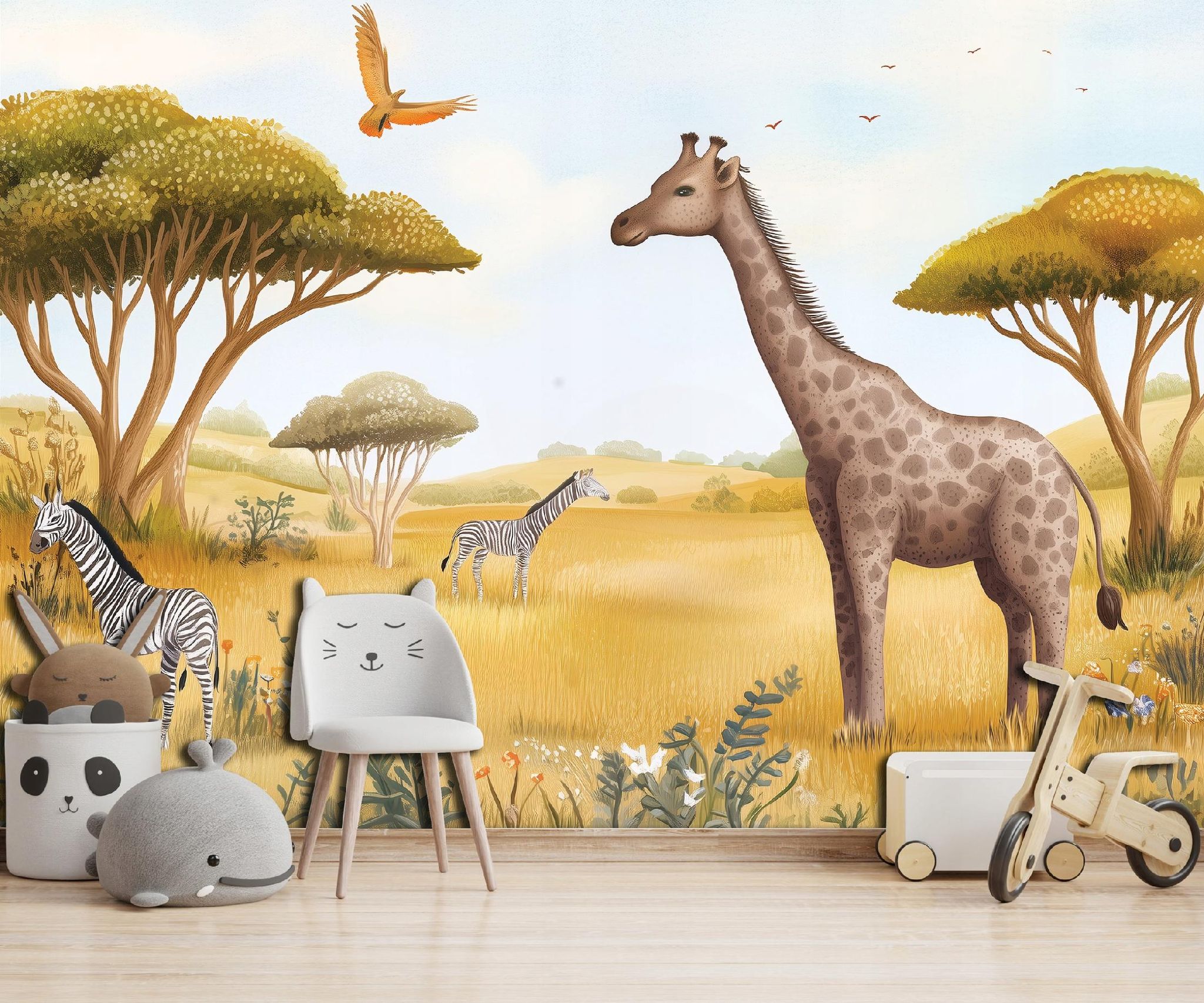 Fototapete Tiere Bäume, Für Kinderzimmer, 200 X 140 Cm – Komplettset Inkl. Kleister & Anleitung