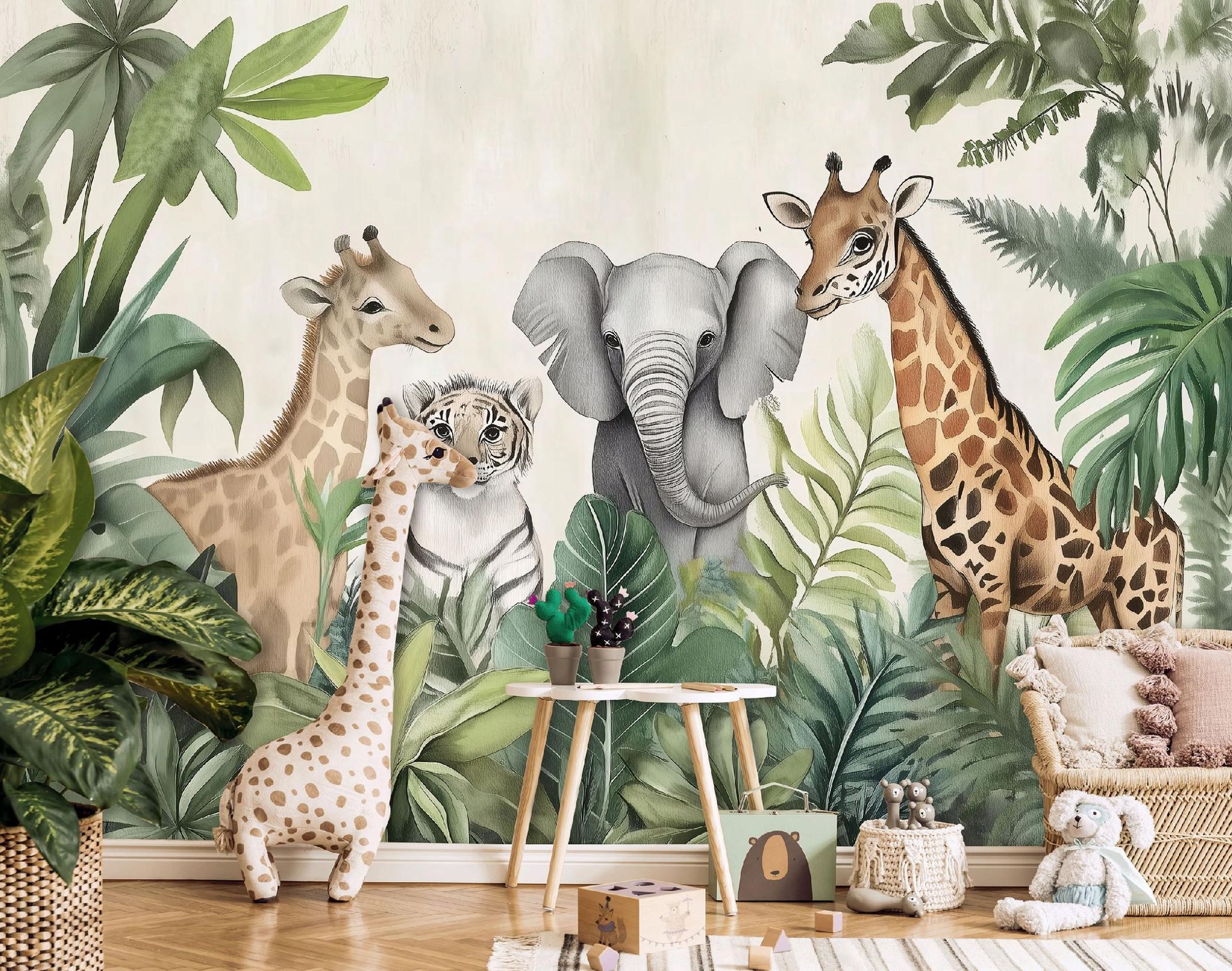 Fototapete Tiere Dschungel, Für Kinderzimmer, 400 X 280 Cm – Komplettset Inkl. Kleister & Anleitung