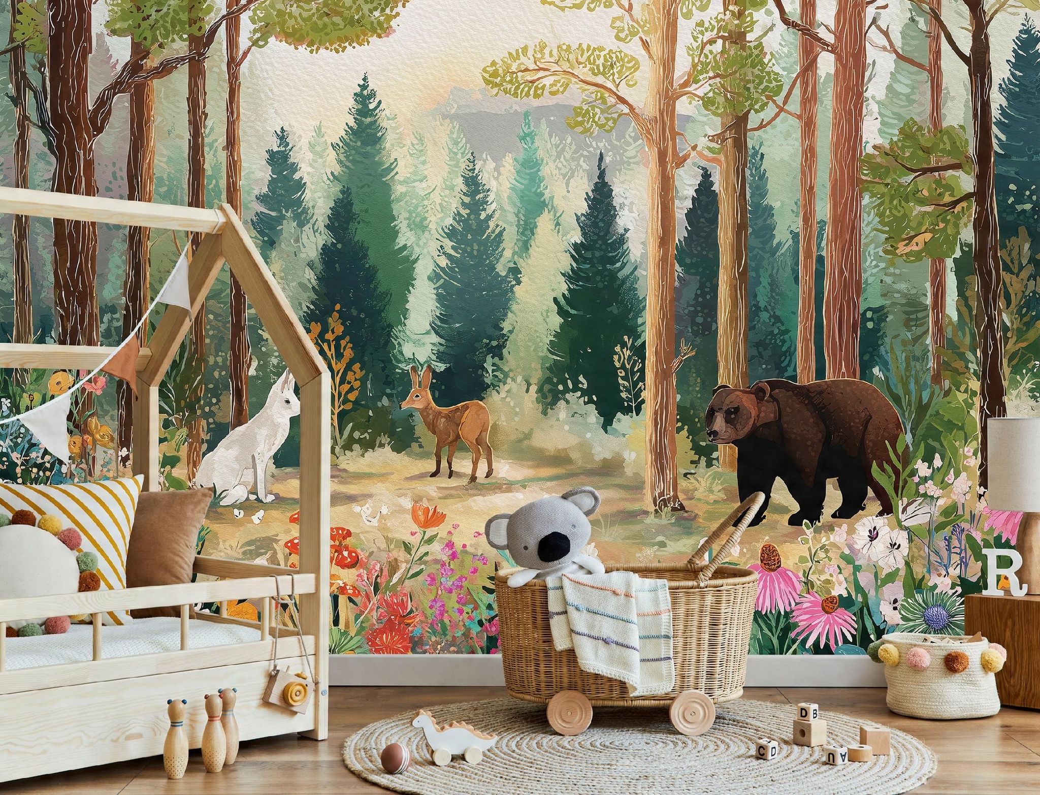 Fototapete Wald Bäume, Für Kinderzimmer, 200 X 140 Cm – Komplettset Inkl. Kleister & Anleitung