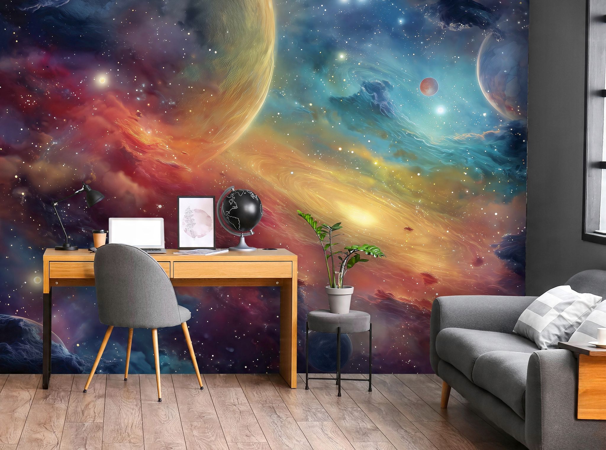 Fototapete Weltraum Planeten, Für Kinderzimmer, 350 X 250 Cm – Komplettset Inkl. Kleister & Anleitung
