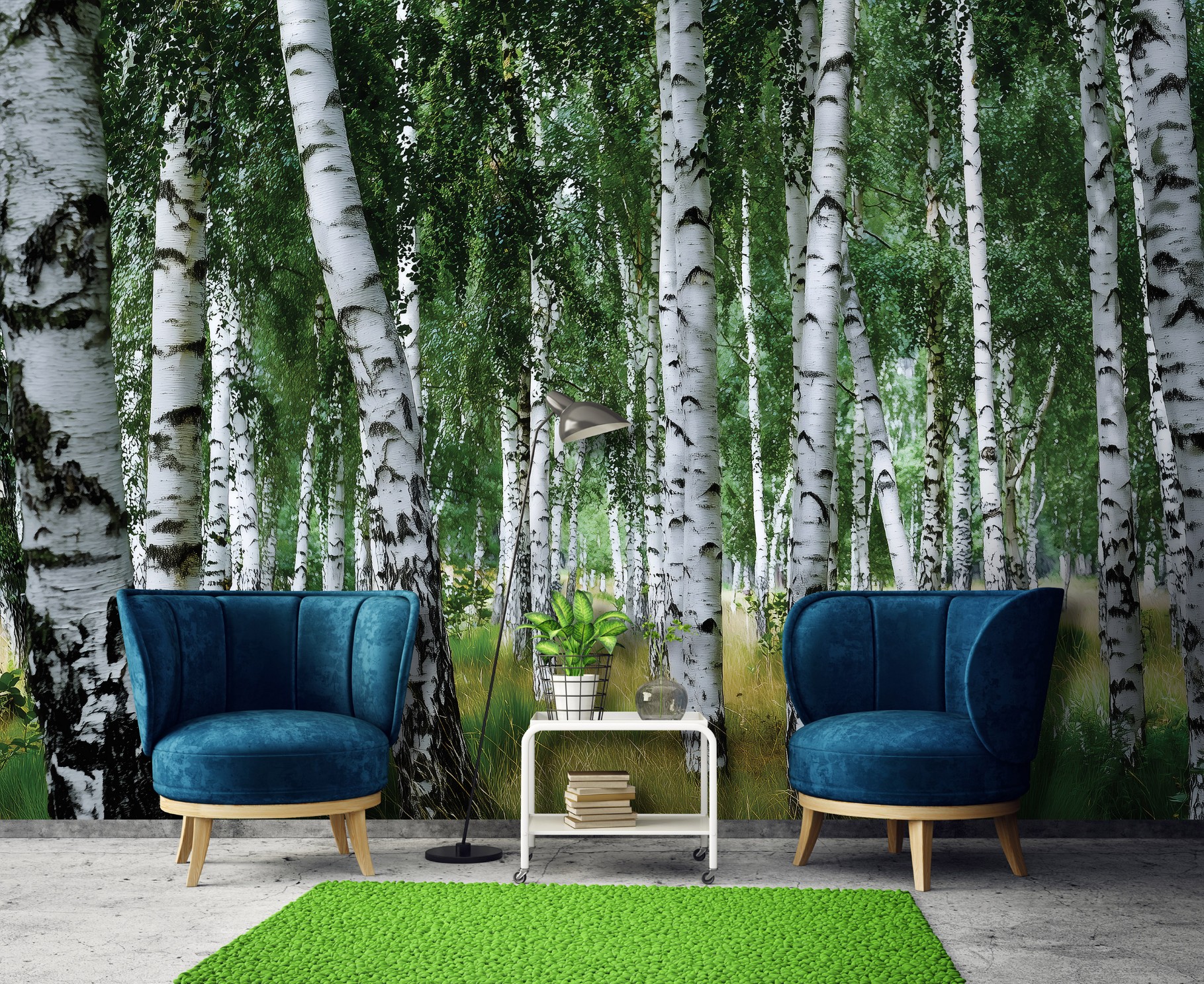 Fototapete Birkenwald Bäume Natur, Für Wohnzimmer Und Schlafzimmer, 350 X 250 Cm – Komplettset Inkl. Kleister & Anleitung