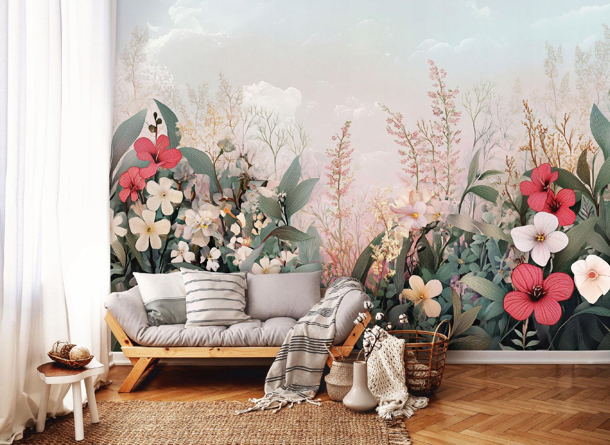 Fototapete Blumen Wildblumen Mohnblumen Natur, Für Wohnzimmer Und Schlafzimmer, 350 X 250 Cm – Komplettset Inkl. Kleister & Anleitung