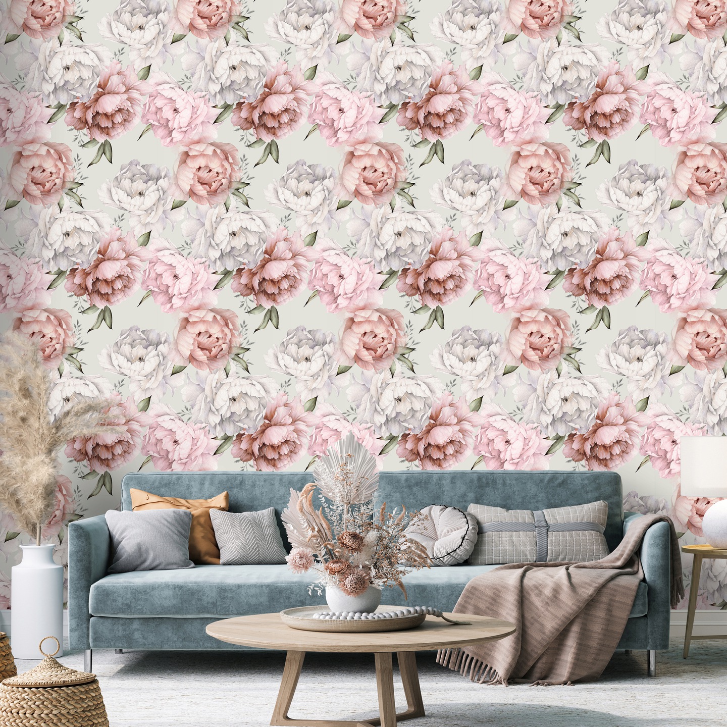 Wallarena Vliestapete Blumen Pfingstrosen, Für Schlafzimmer Und Wohnzimmer, 10 M X 50 Cm – Inkl. Kleister & Anleitung