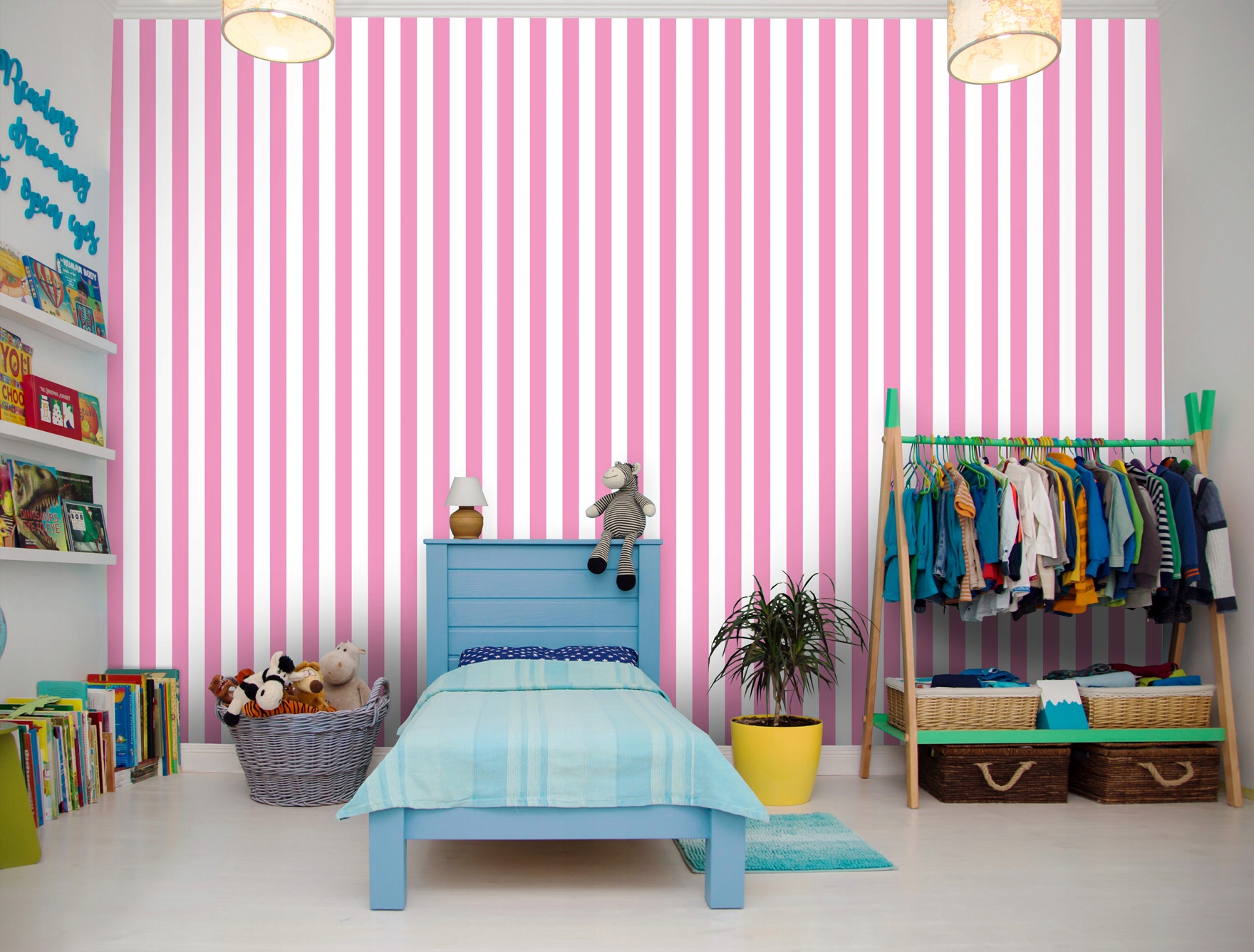 Wallarena Vliestapete Rosa Streifen, Für Wohnzimmer Und Schlafzimmer, 10 M X 50 Cm – Inkl. Kleister & Anleitung