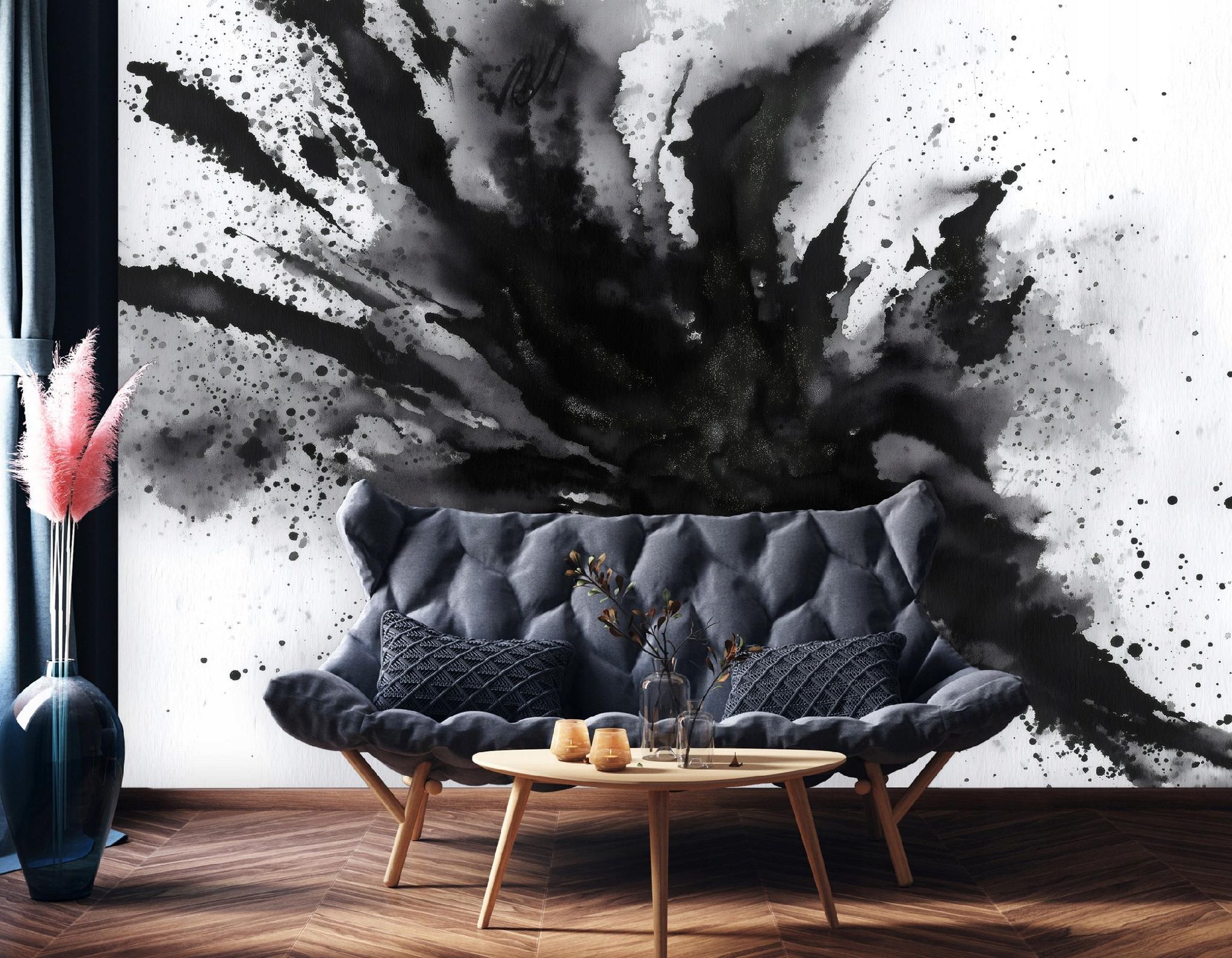 Fototapete Abstrakt Schwarz Weiß, Für Wohnzimmer Und Schlafzimmer, 250 X 175 Cm – Komplettset Inkl. Kleister & Anleitung