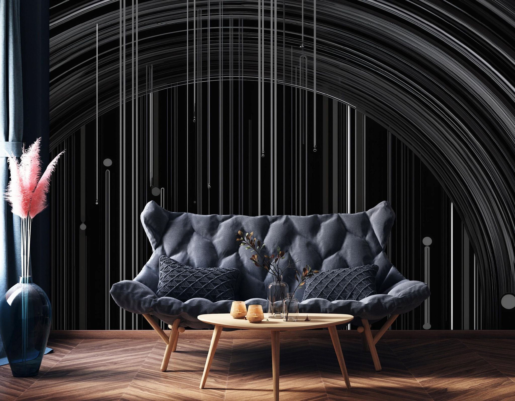 Fototapete Abstrakt Schwarz Weiß, Für Wohnzimmer Und Schlafzimmer, 300 X 210 Cm – Komplettset Inkl. Kleister & Anleitung