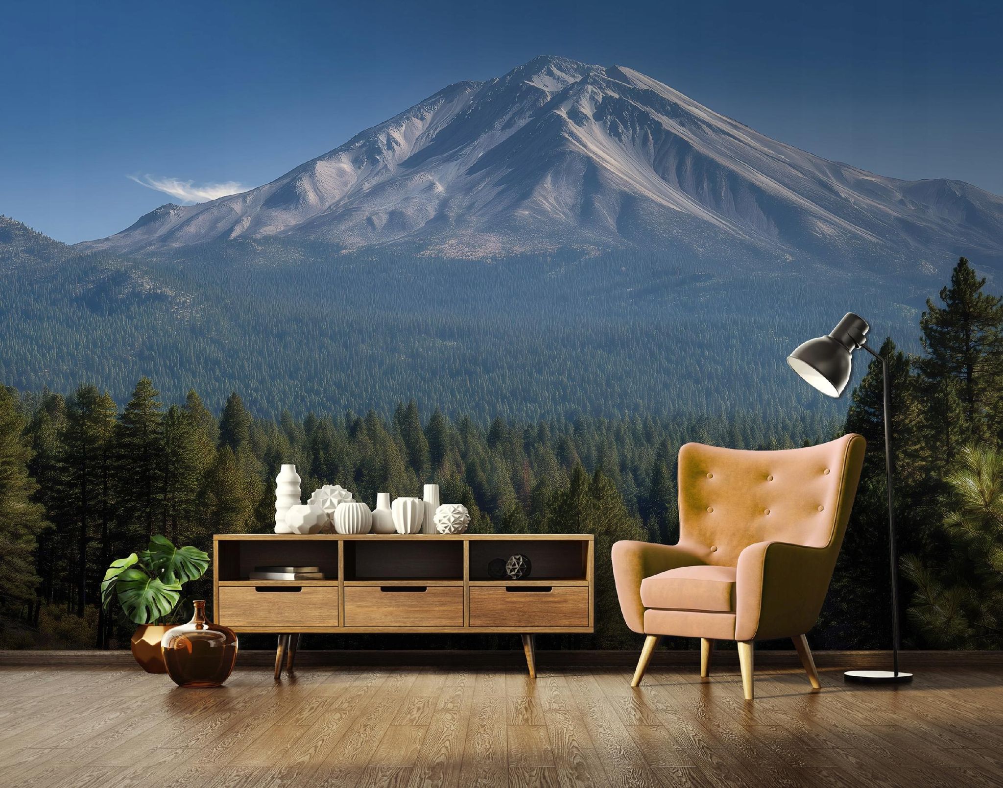 Fototapete Berge Natur Wald Bäume, Für Wohnzimmer Und Schlafzimmer, 150 X 105 Cm – Komplettset Inkl. Kleister & Anleitung