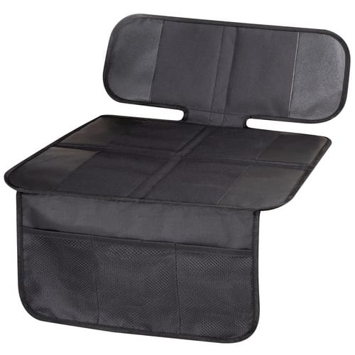 Walser - Kindersitzunterlage George Premium, Auto-Schutzunterlage, Sitzschoner Kindersitz schwarz