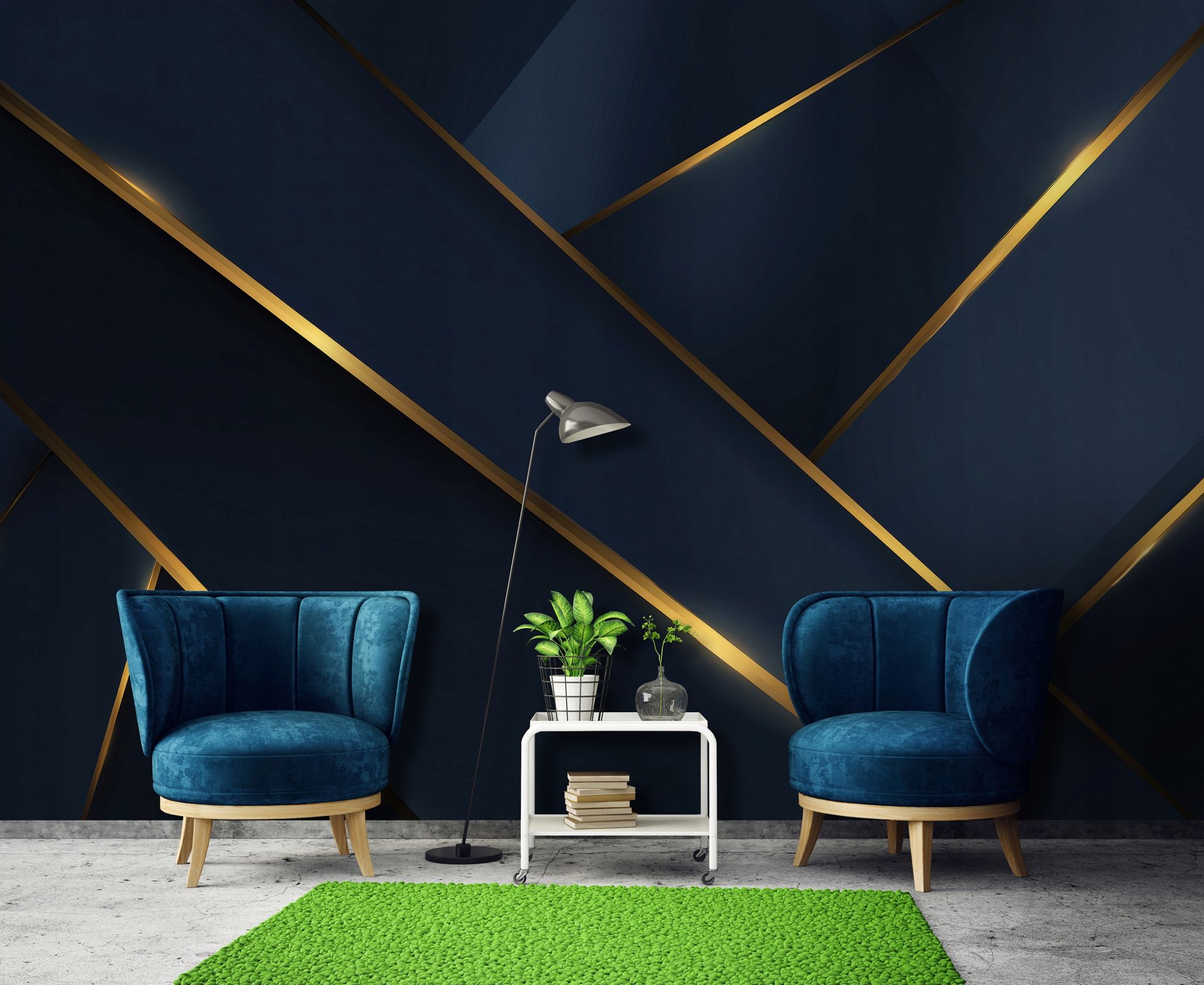 Fototapete Abstrakt Gold, Für Wohnzimmer Und Schlafzimmer, 300 X 210 Cm – Komplettset Inkl. Kleister & Anleitung