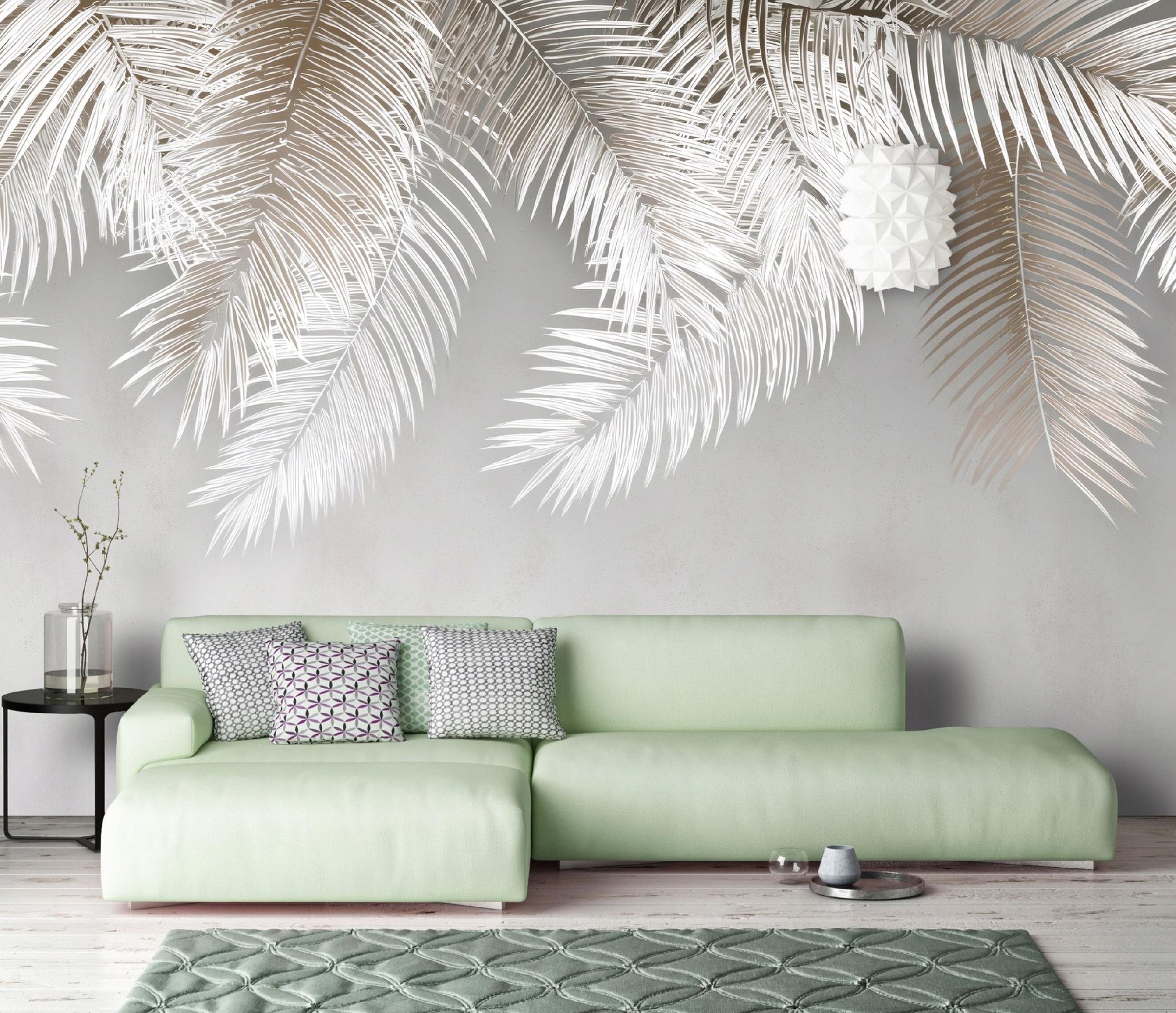 Fototapete Blätter Hängend Abstrakt, Für Wohnzimmer Und Schlafzimmer, 250 X 175 Cm – Komplettset Inkl. Kleister & Anleitung