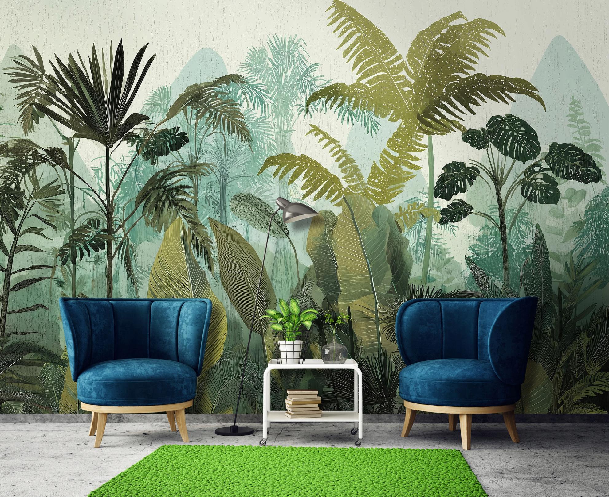 Fototapete Dschungel Wald Tropisch Blätter, Für Wohnzimmer Und Schlafzimmer, 300 X 210 Cm – Komplettset Inkl. Kleister & Anleitung