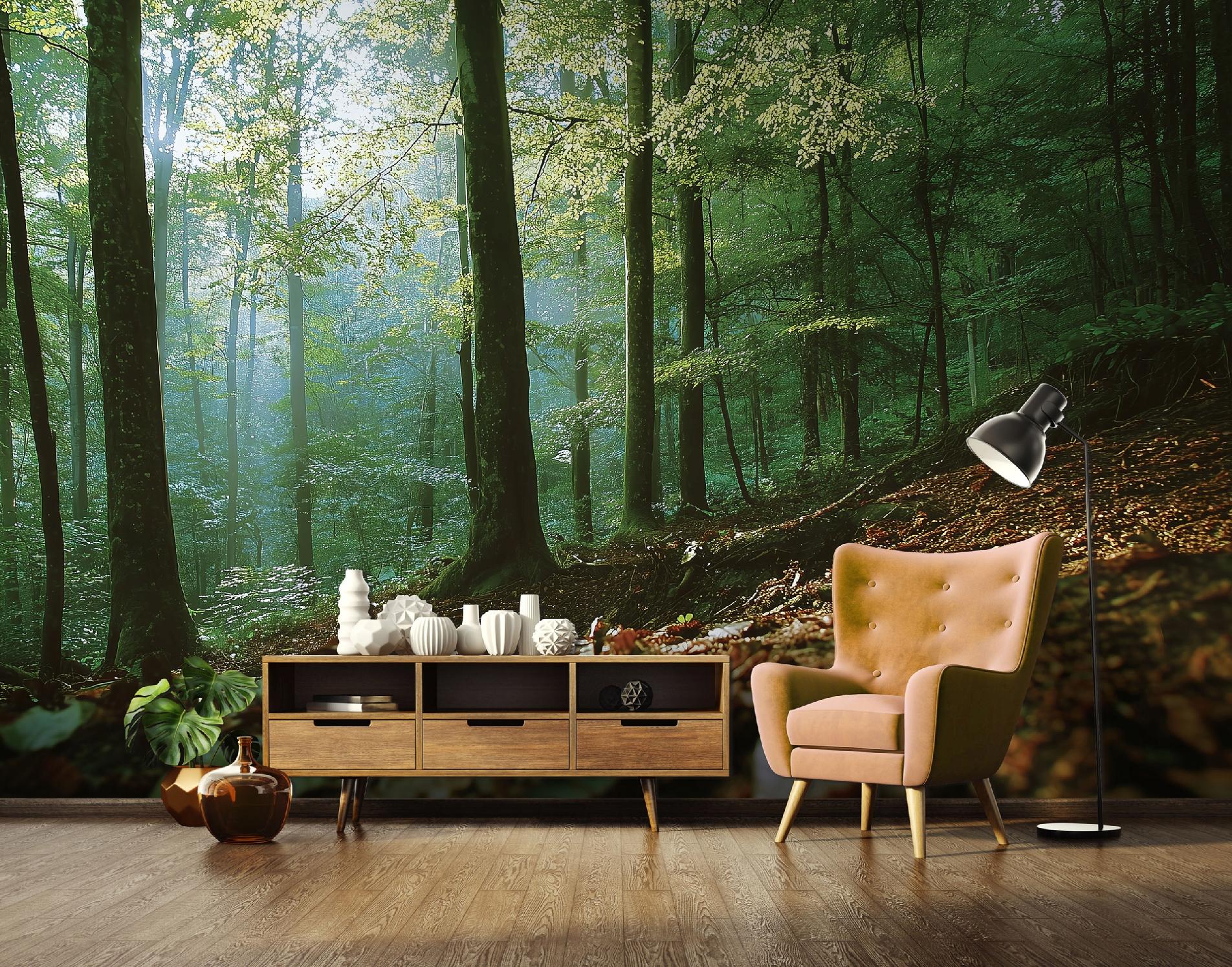 Fototapete Wald Natur Bäume Landschaft 3d-optik, Für Wohnzimmer Und Schlafzimmer, 150 X 105 Cm – Komplettset Inkl. Kleister & Anleitung