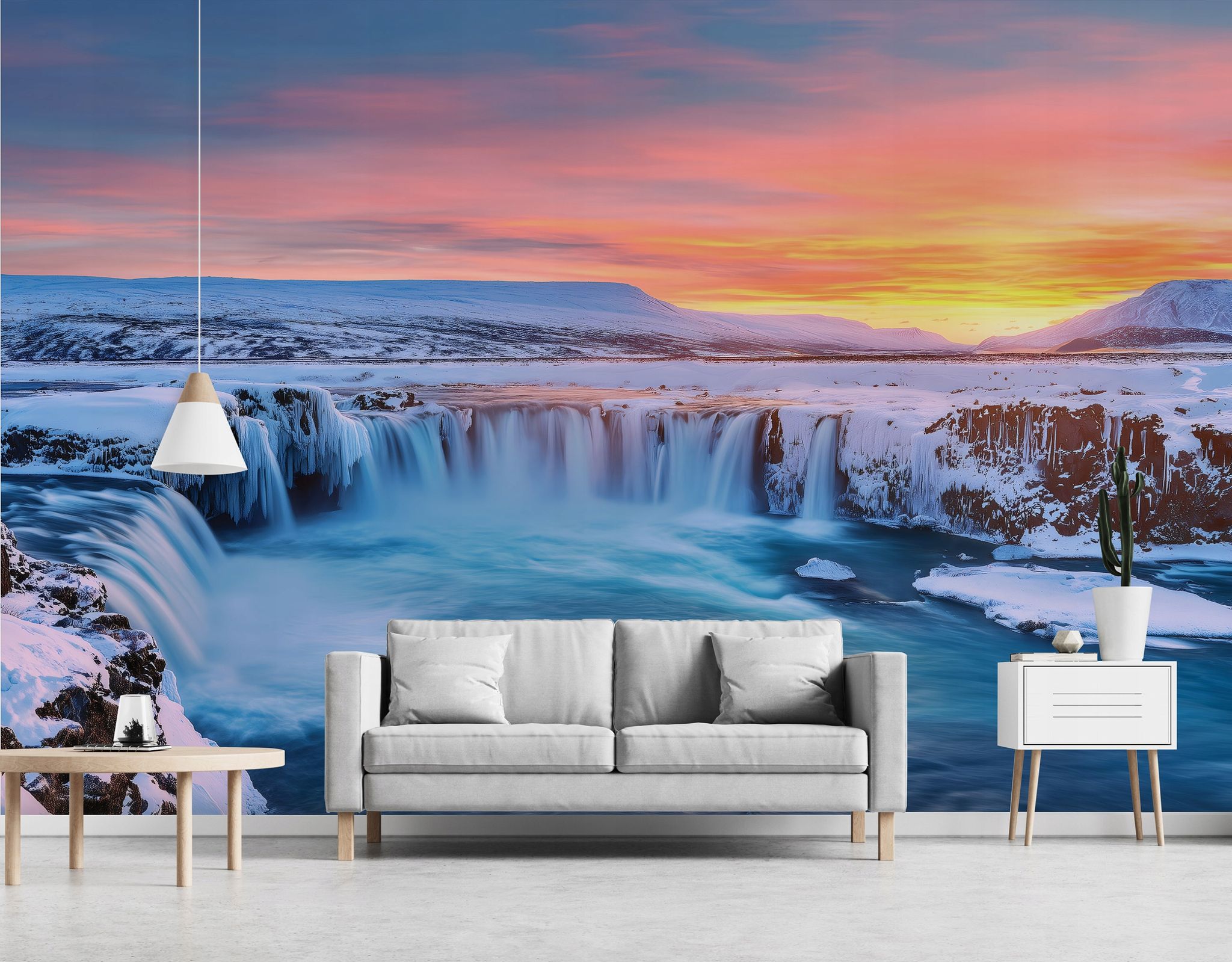 Fototapete Wasserfall Natur 3d-optik, Für Wohnzimmer Und Schlafzimmer, 350 X 250 Cm – Komplettset Inkl. Kleister & Anleitung