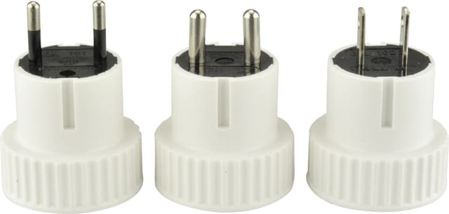 Unitec Reisestecker-Set, weiß, 3 tlg.