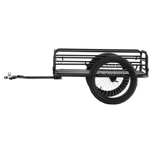 Vevor Fahrradanhänger, 125 Kg Tragkraft, Transportanhänger, Faltbar Und Verstaubar, Schnellverschluss Mit Universalkupplung, 50,8 Cm Räder, Passend Für Die Meisten Fahrradräder, Rahmen Aus Karbonstahl