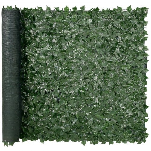 Vevor Sichtschutzzaun Aus Efeu, 1500 X 2490 Mm, Sichtschutz, Efeuzaun Mit Netzgeweberückseite Und Verstärkter Verbindung, Künstliche Hecken Mit Weinblättern Als Dekoration Für Garten, Hof, Balkon