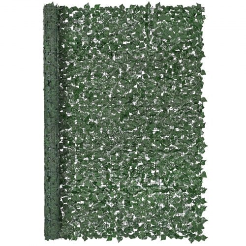 Vevor Sichtschutzzaun Aus Efeu, 2440 X 1830 Mm, Künstliche Pflanzenwand, Efeuzaun Mit Verstärkter Verbindung, Künstliche Hecken Mit Weinblättern Als Dekoration Für Garten, Hof, Balkon Oder Terrasse